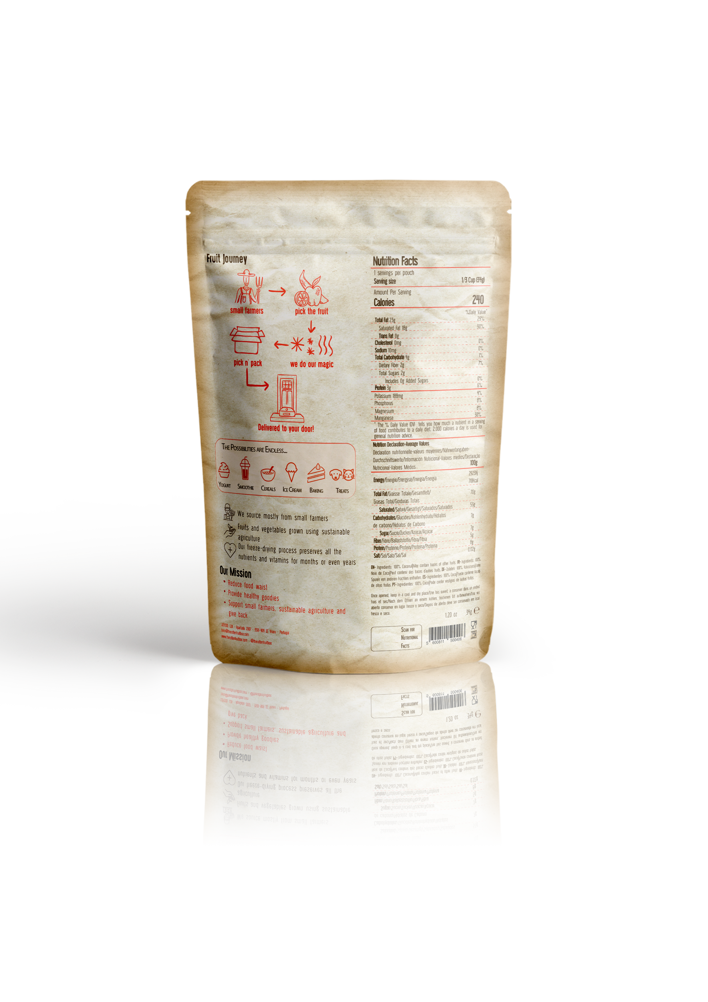 Freeze-Dried Organic Coconut Snack by Diaita Foods (Worldwide Shipping)