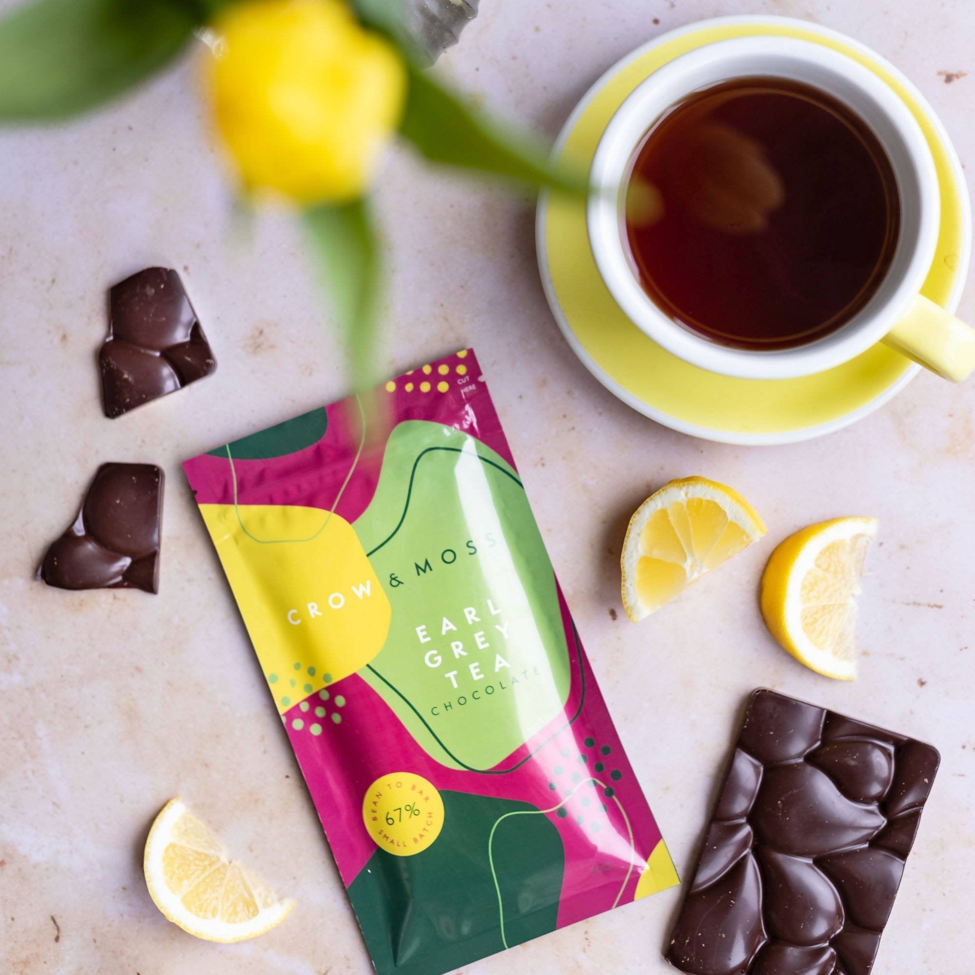 Earl Grey Tea Chocolate Bar 67% - Case of 15 by Farm2Me