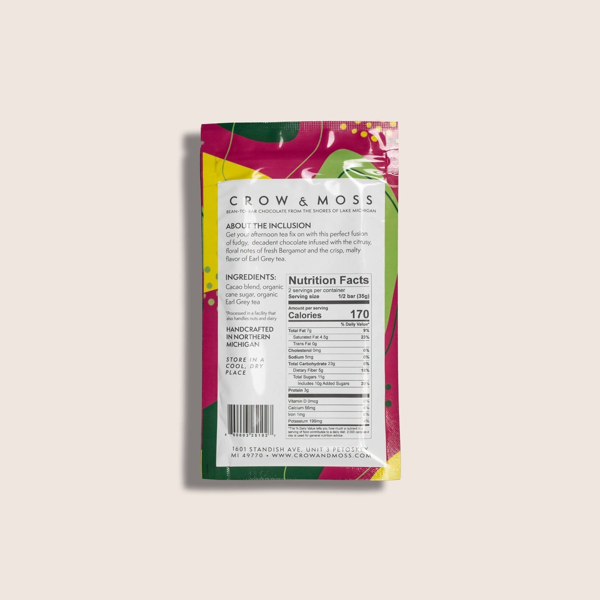 Earl Grey Tea Chocolate Bar 67% - Case of 15 by Farm2Me