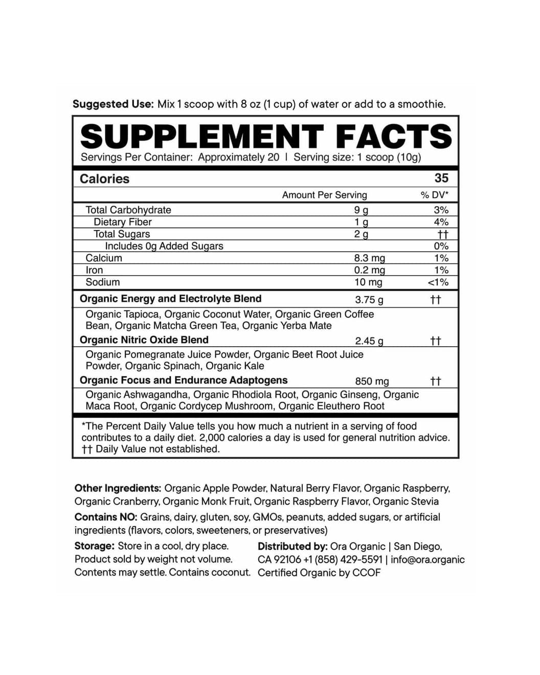 Organic Pre-Workout Powder