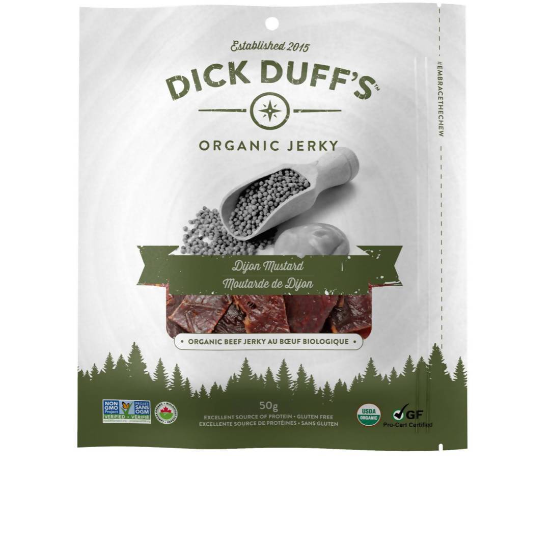 Dijon Mustard Organic Beef Jerky bags - 12 x 50 g by Farm2Me