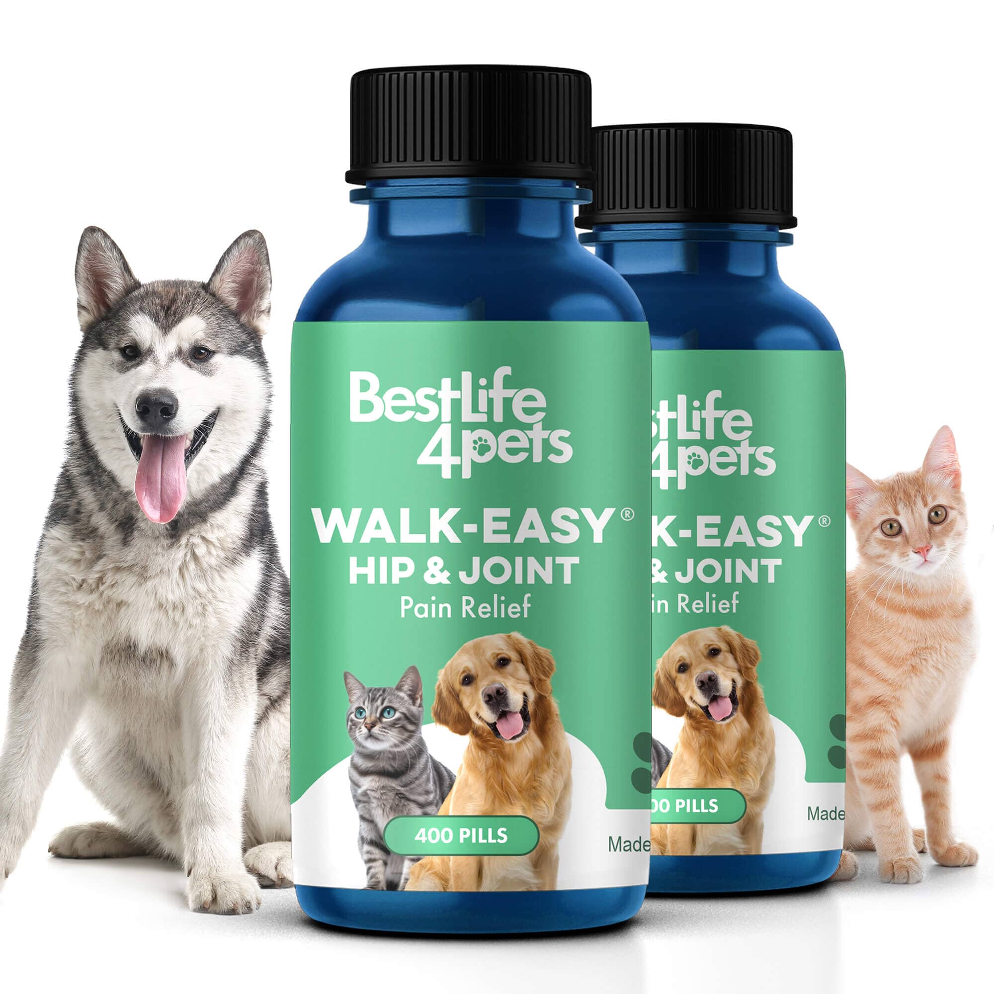 WALK-EASY® Joint and Hip Pain Relief for Dogs and Cats - Helps Arthritis, Torn Ligament and Other Joint Conditions by BestLife4Pets