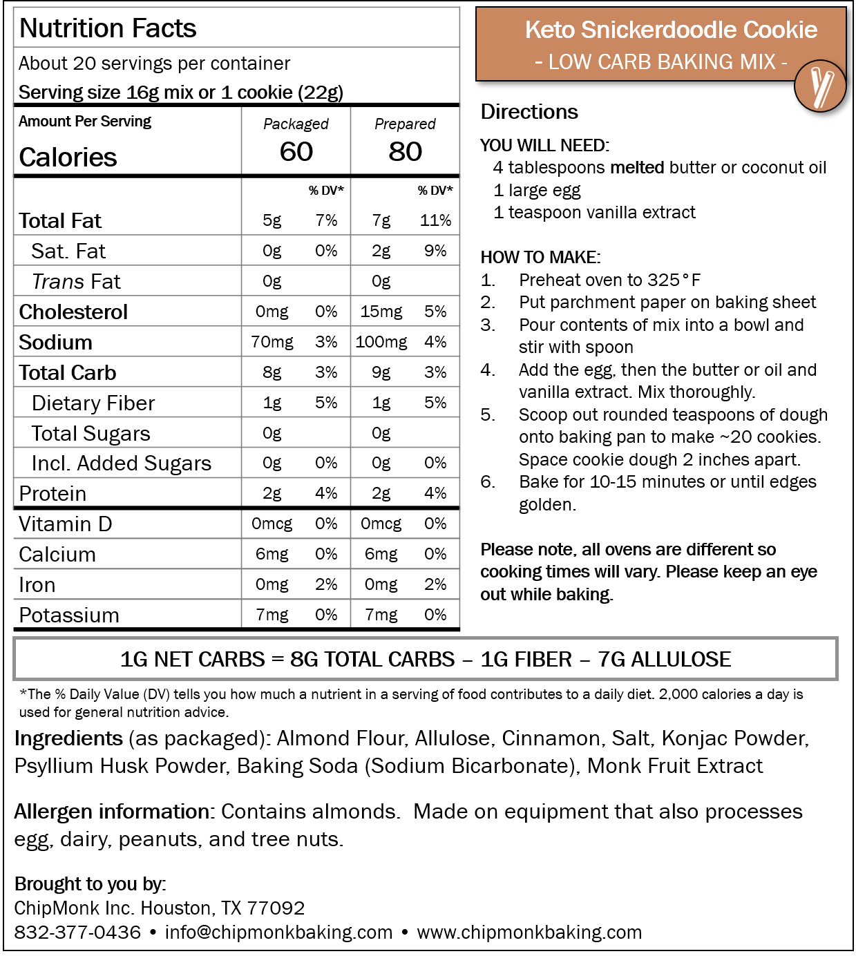 Dry Mixes by ChipMonk Baking