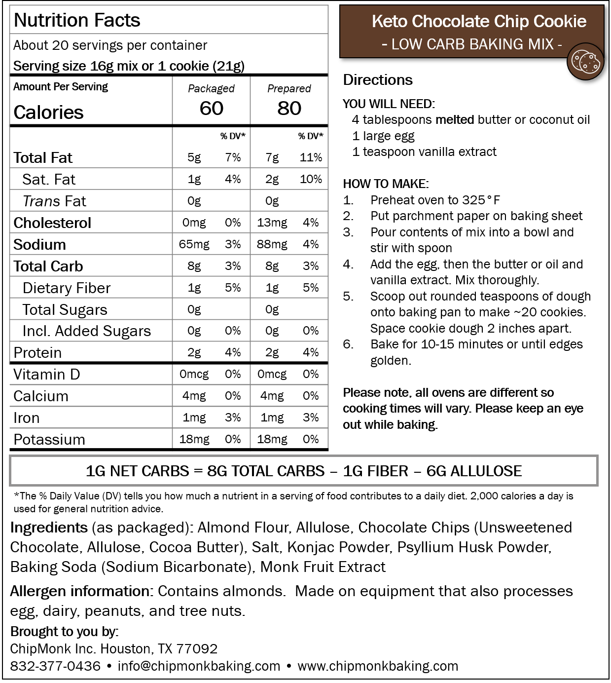 Dry Mixes by ChipMonk Baking