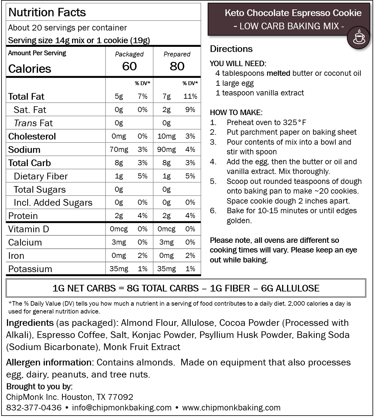 Dry Mixes by ChipMonk Baking