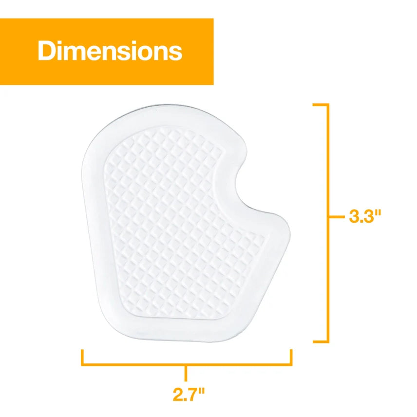 ZenToes Antimicrobial Gel Pads for Ball of Foot - Clear - 1 Pair by ZenToes