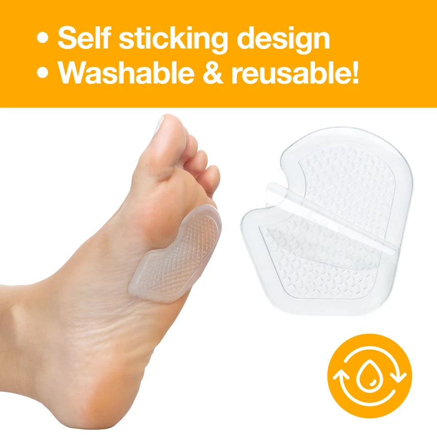 ZenToes Antimicrobial Gel Pads for Ball of Foot - Clear - 1 Pair by ZenToes