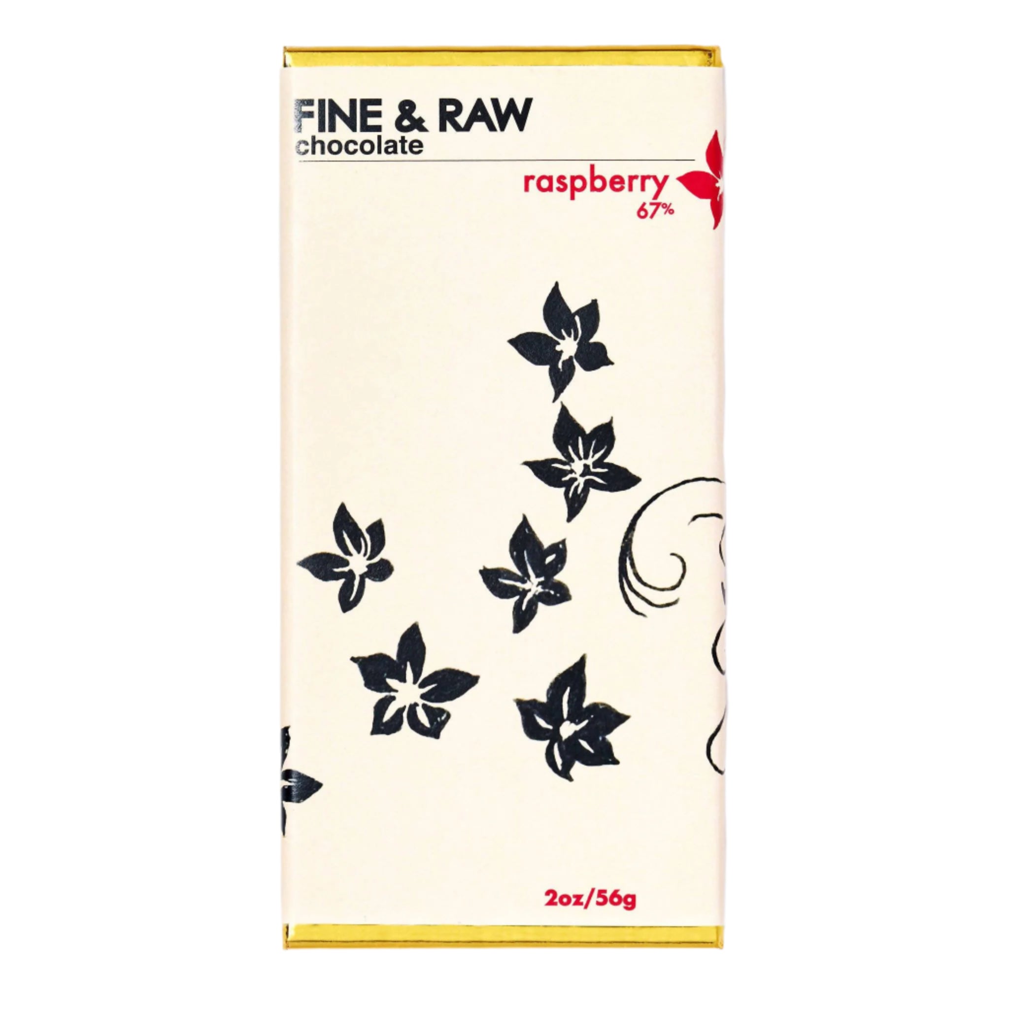 Fine and Raw Dark Chocolate Bars, Raspberry (67% Cocoa / Cacao), Organic - 10 Bars x 2oz case by Farm2Me