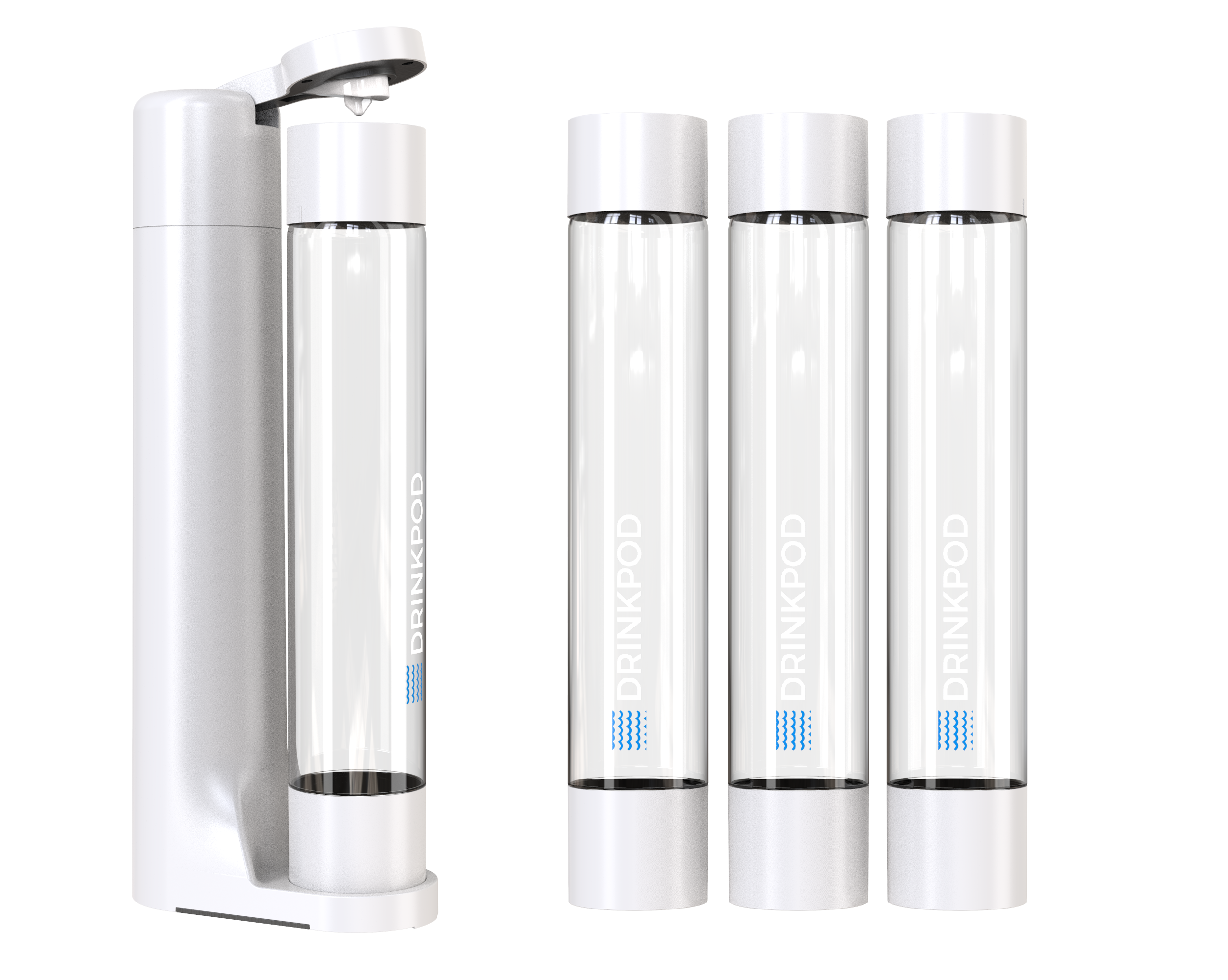 FIZZPod Soda Machine - Make Homemade Sparkling Water, Juice, Tea and Cocktail Drinks with Fruits & Candy by Drinkpod