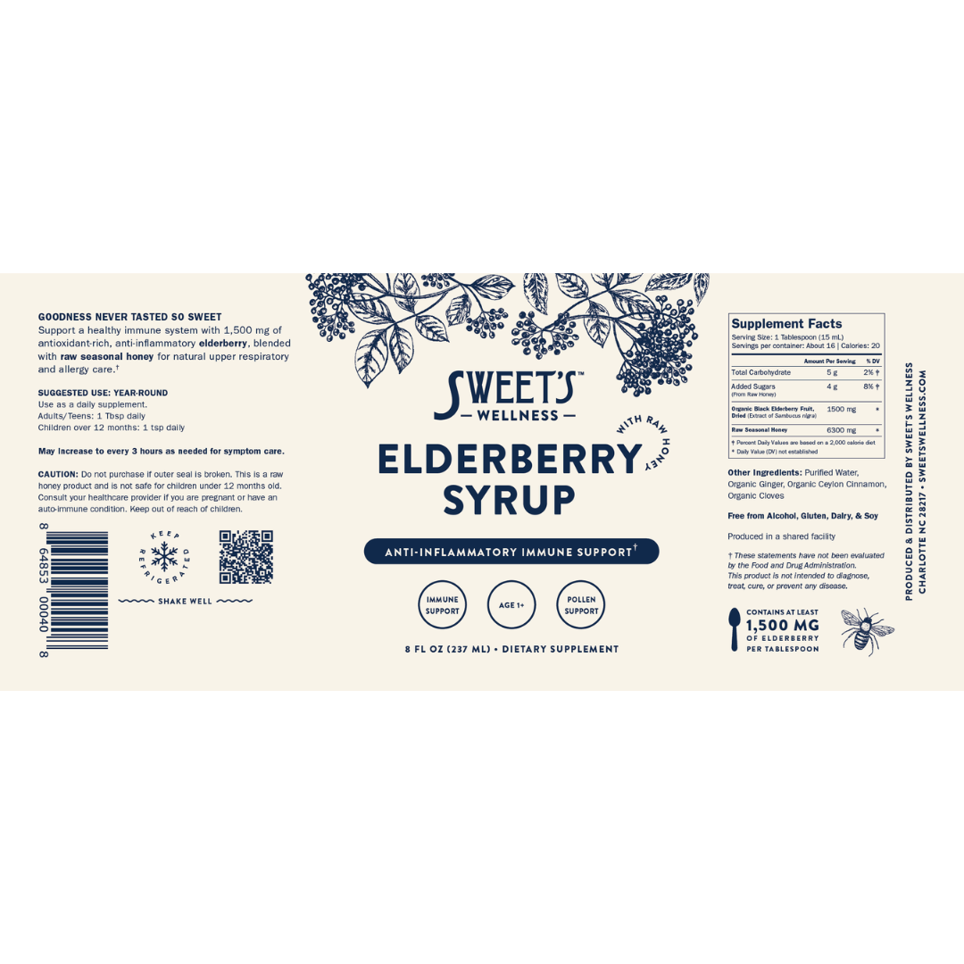 Elderberry Syrup with Raw Honey