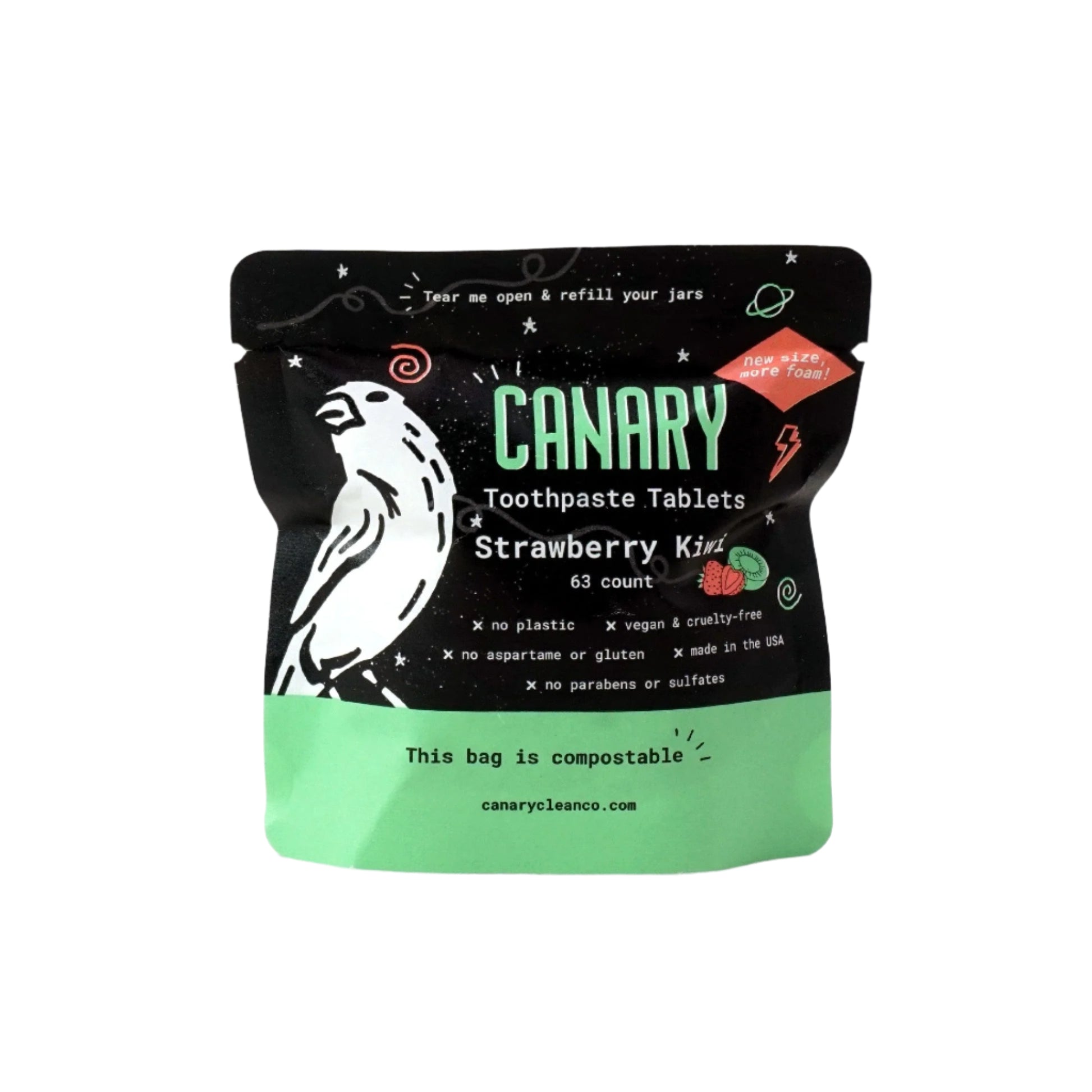 Strawberry + Kiwi Toothpaste Tablets by Canary