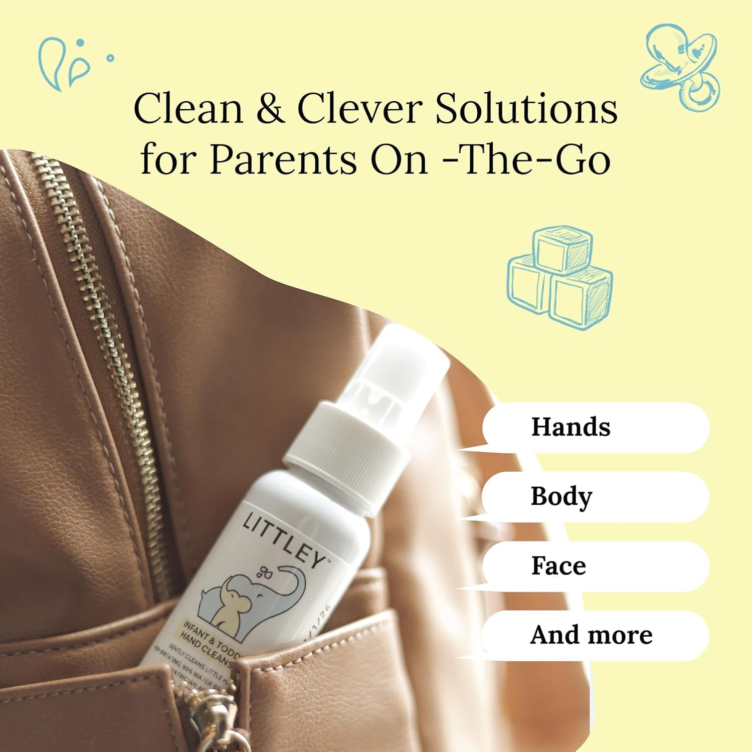 Littley Infant & Toddler Hand Cleanser | Gentle HOCl Hand Spray