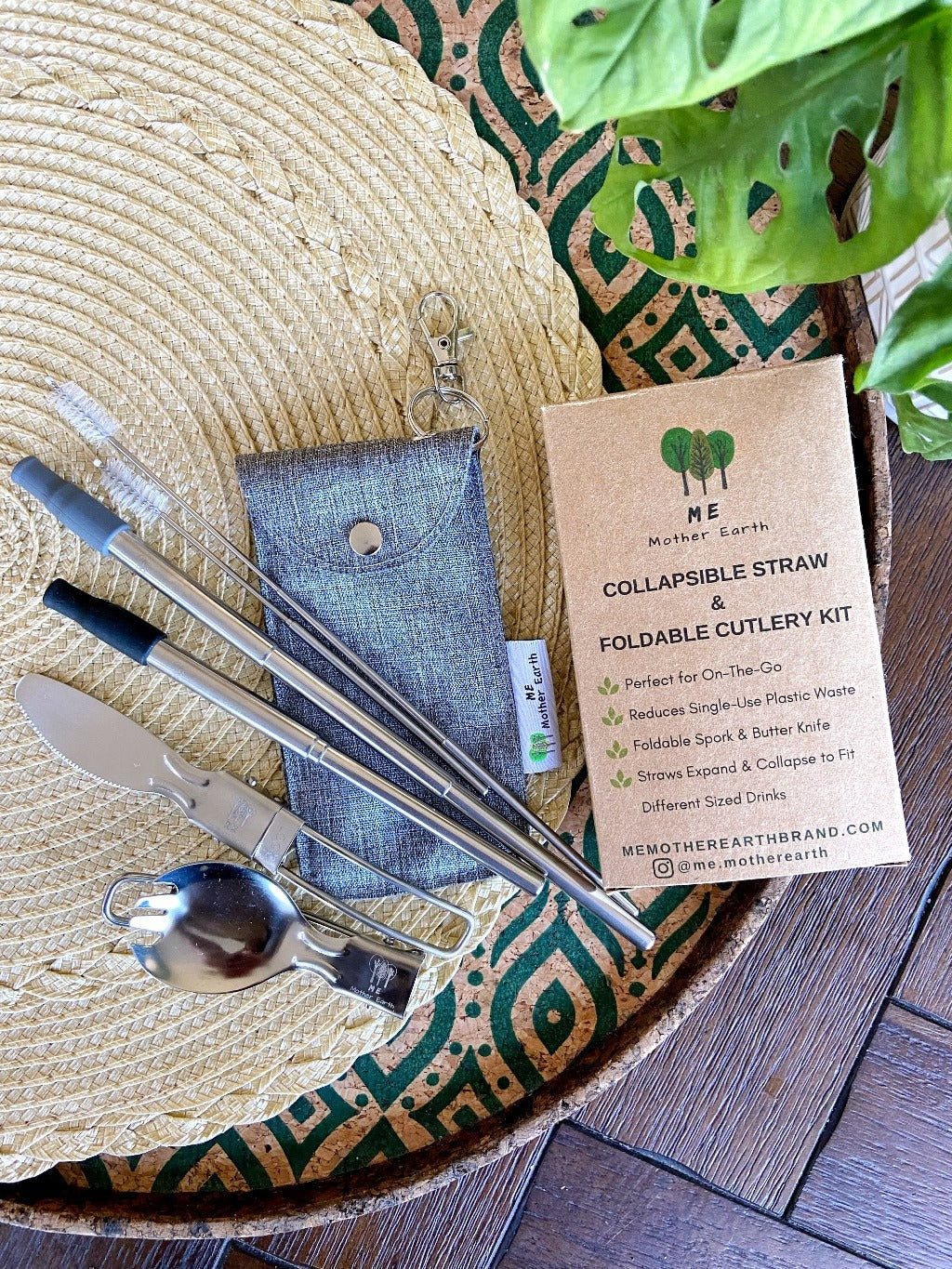 Collapsible Straw and Cutlery Set