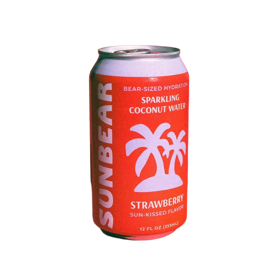 Sunbear Sparkling Coconut Water Strawberry Cans - 12 Cans by Farm2Me