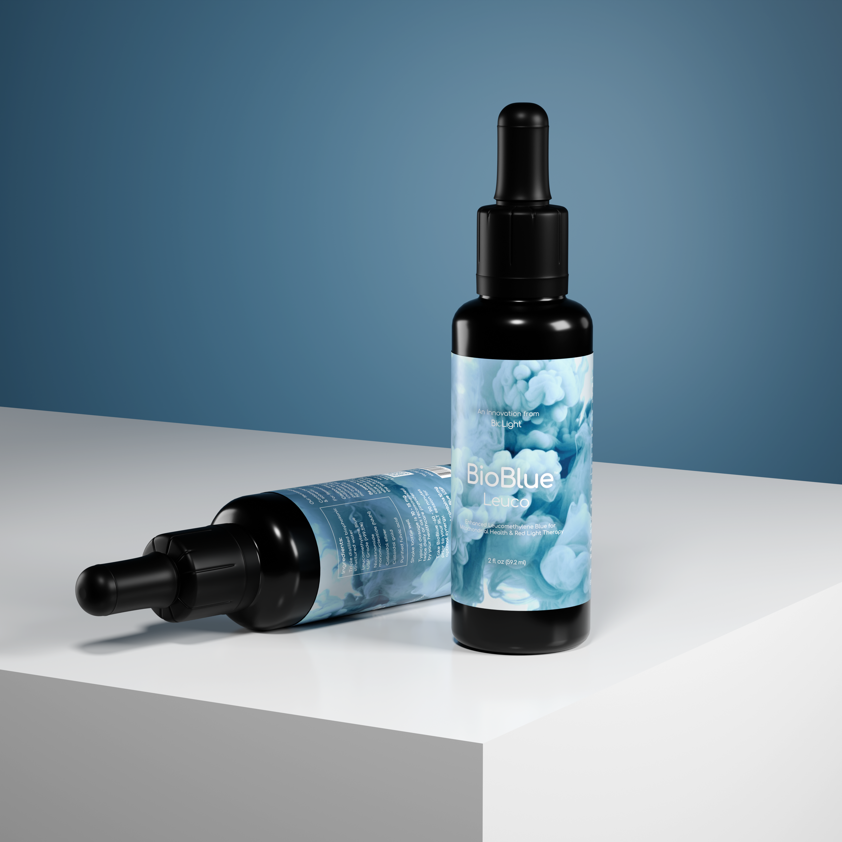BioBlue Leuco – Rapidly Absorbed Leucomethylene Blue for Enhanced Brain & Mitochondrial Support | Red Light Therapy Synergist - USP Grade