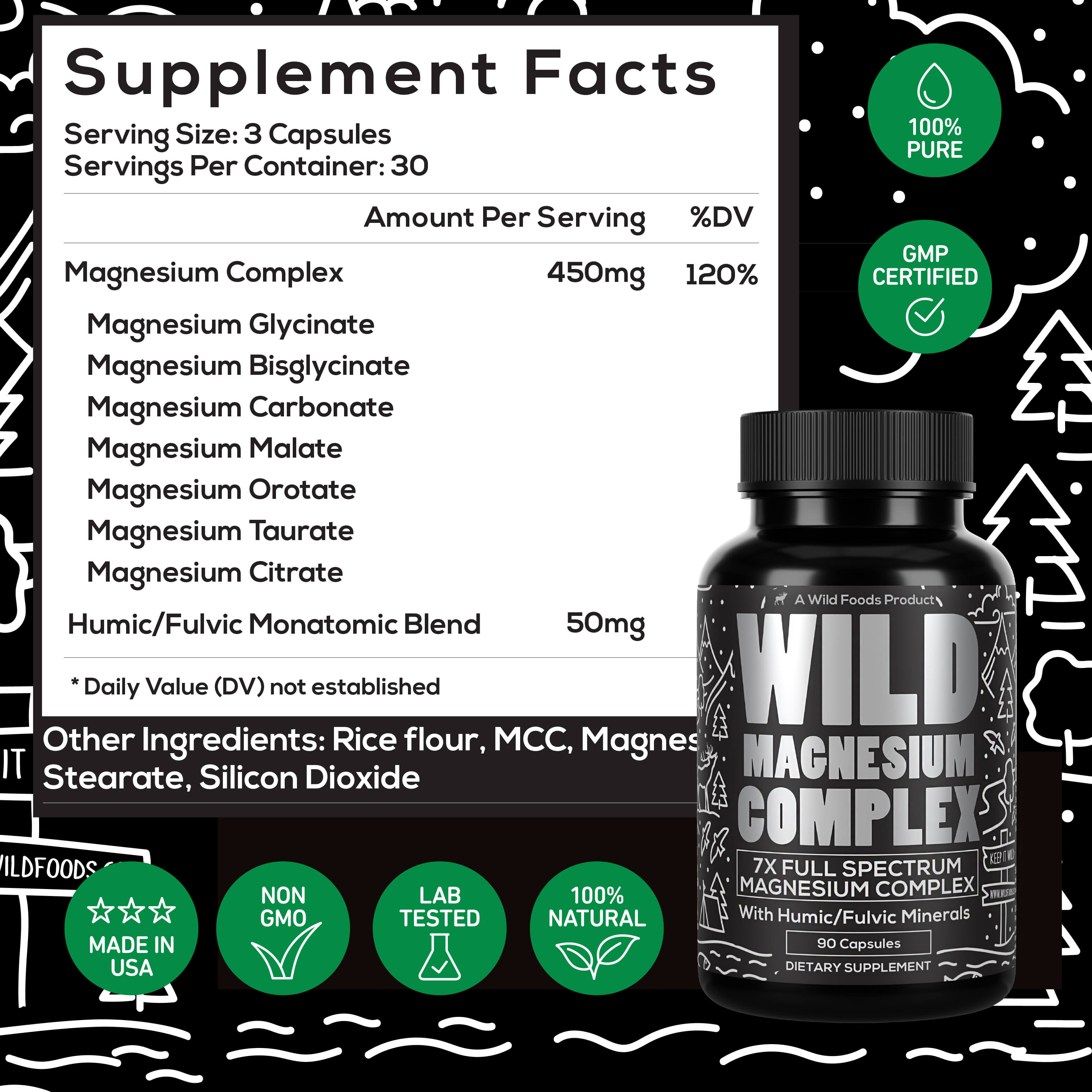 Wholesale of 10 - Wild Magnesium Complex - 7x Forms