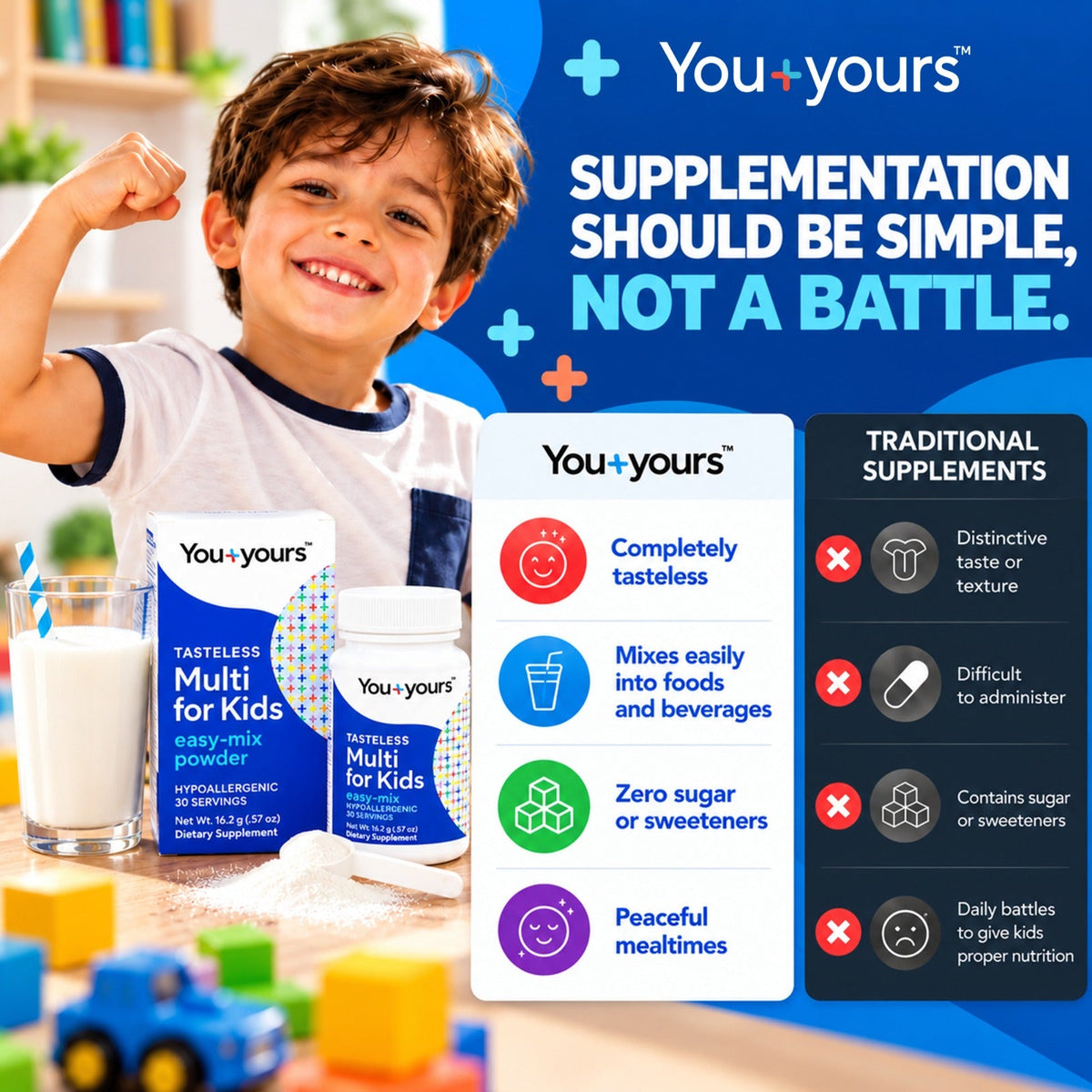 Tasteless Multivitamin Powder for Kids