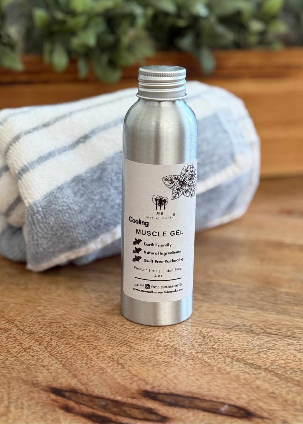 Cooling Muscle Gel with Essential Oils - 4 oz
