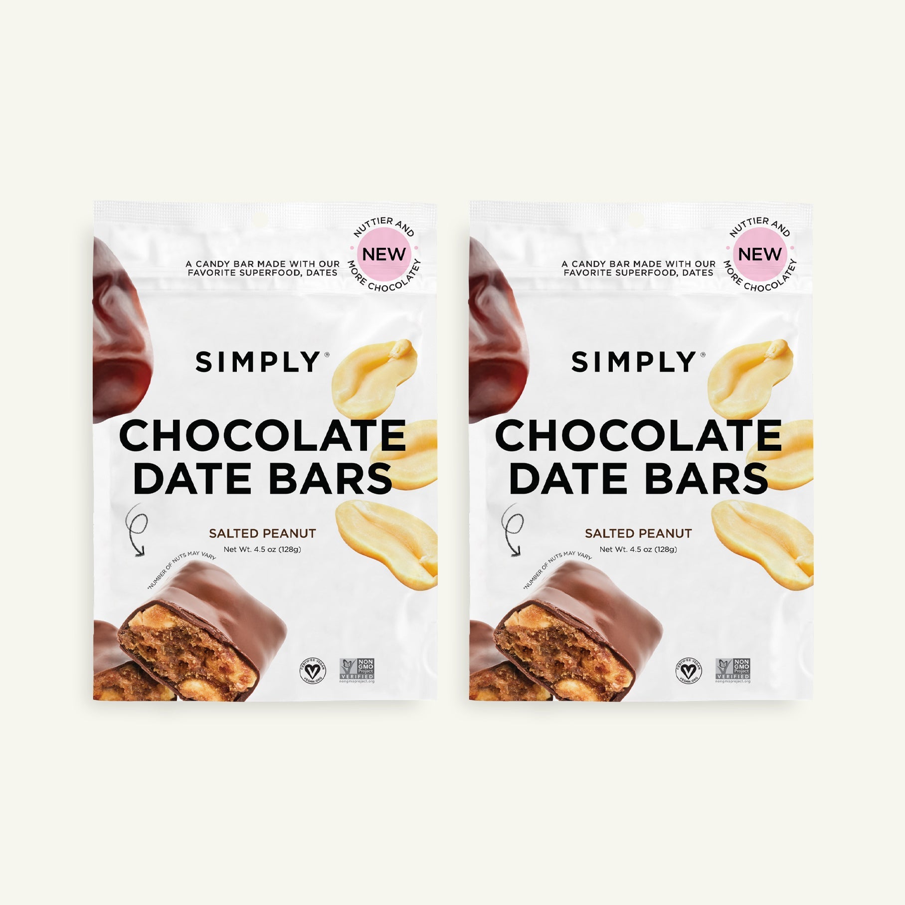 CHOCOLATE DATE BARS- SALTED PEANUT