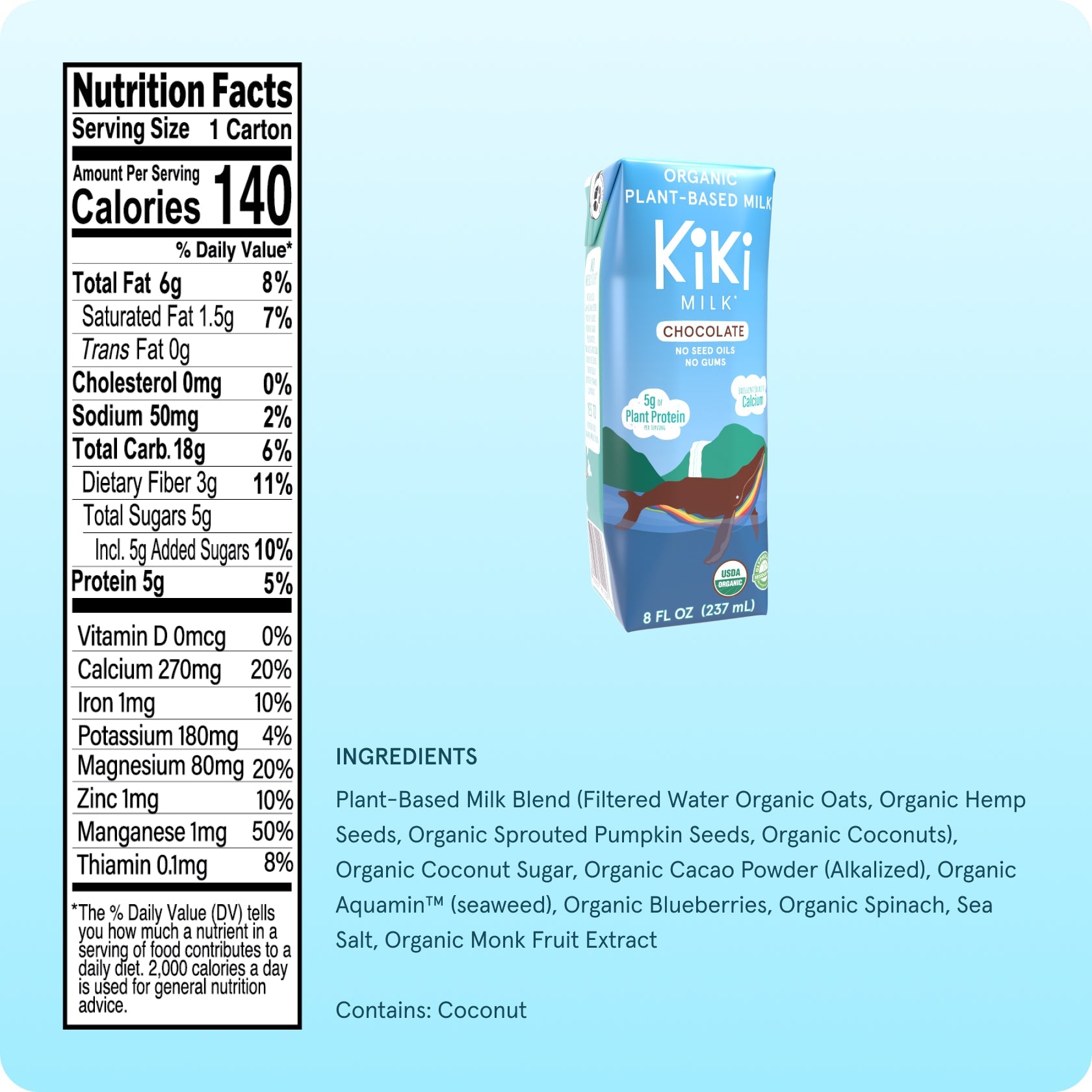 Chocolate Kiki Milk - 8 fl oz - Pack of 12 by Kiki Milk