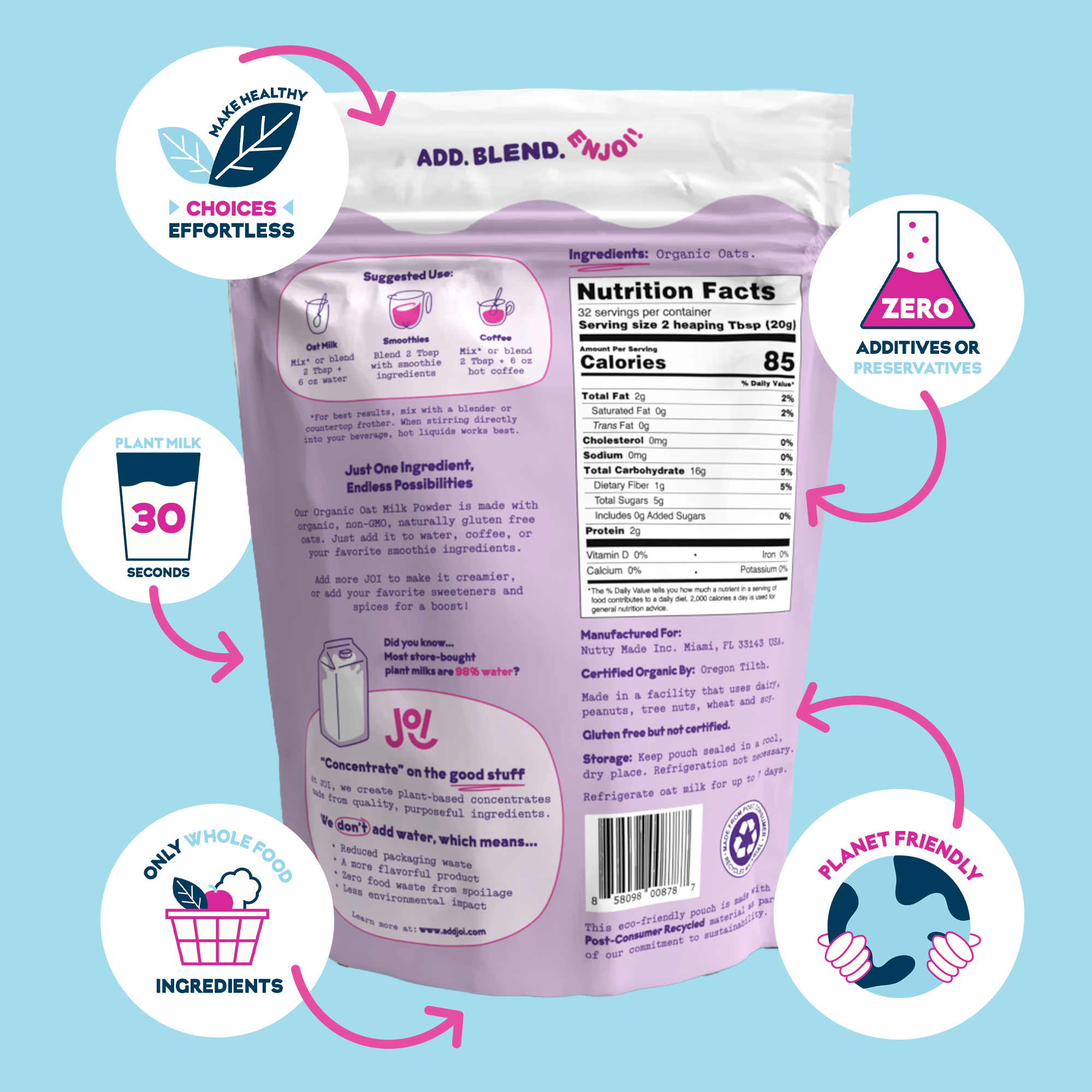 Organic Oat & Almond 2-Pack by JOI