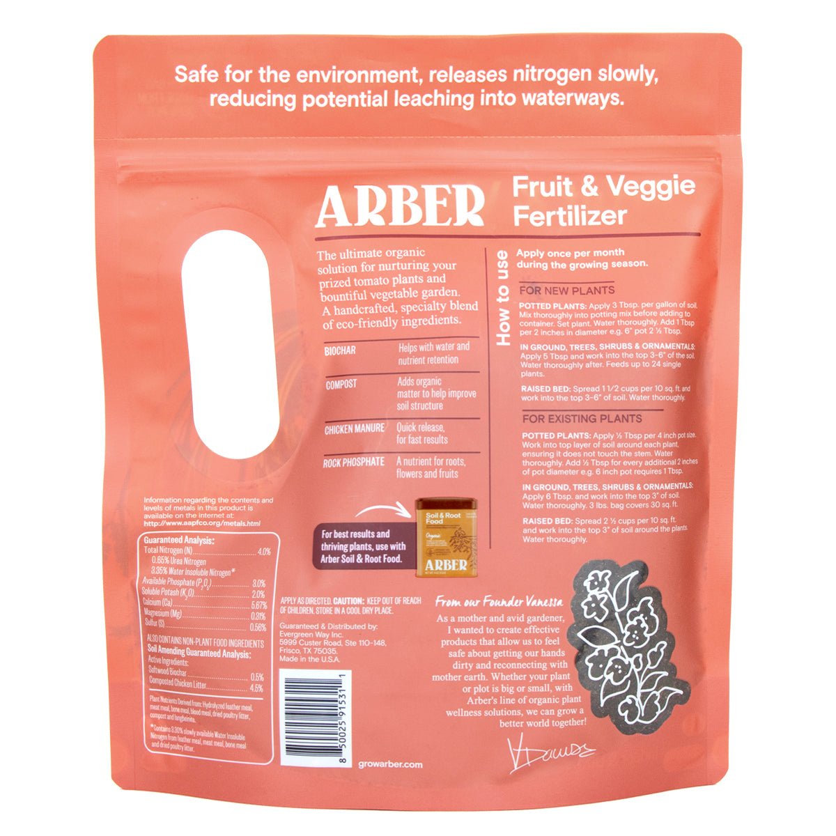 Organic Fruit & Veggie Fertilizer by Arber