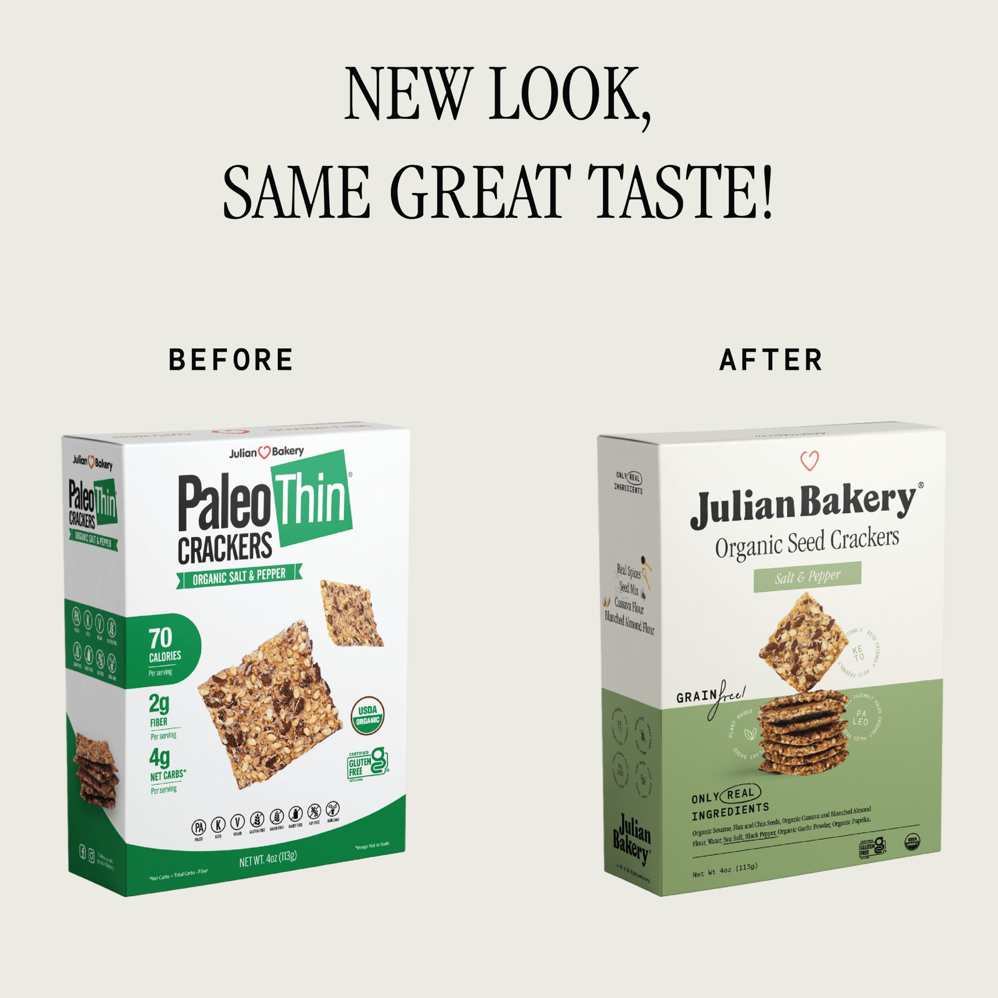 Organic Seed Crackers - Salt & Pepper 4oz