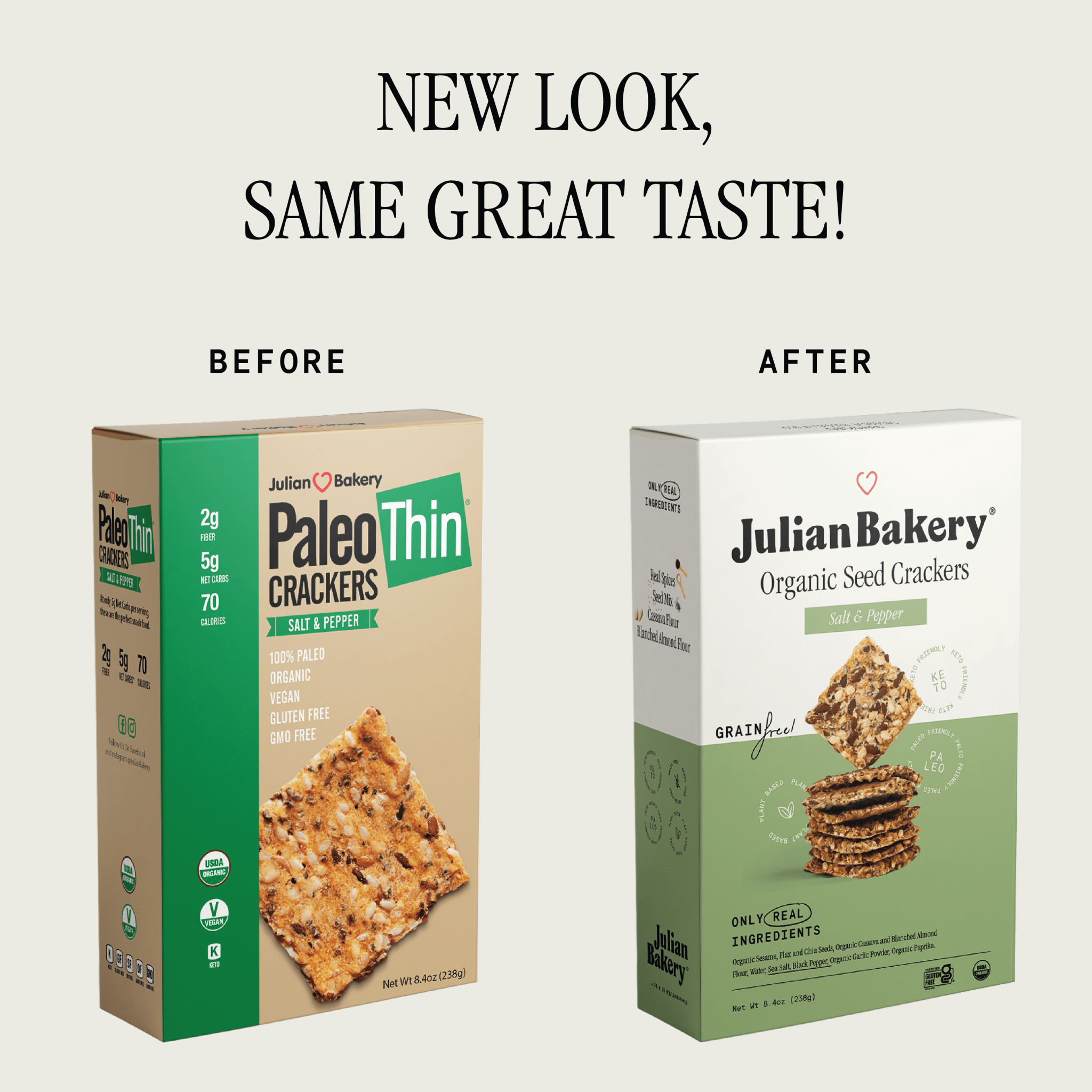 Organic Seed Crackers - Salt & Pepper 8.4oz