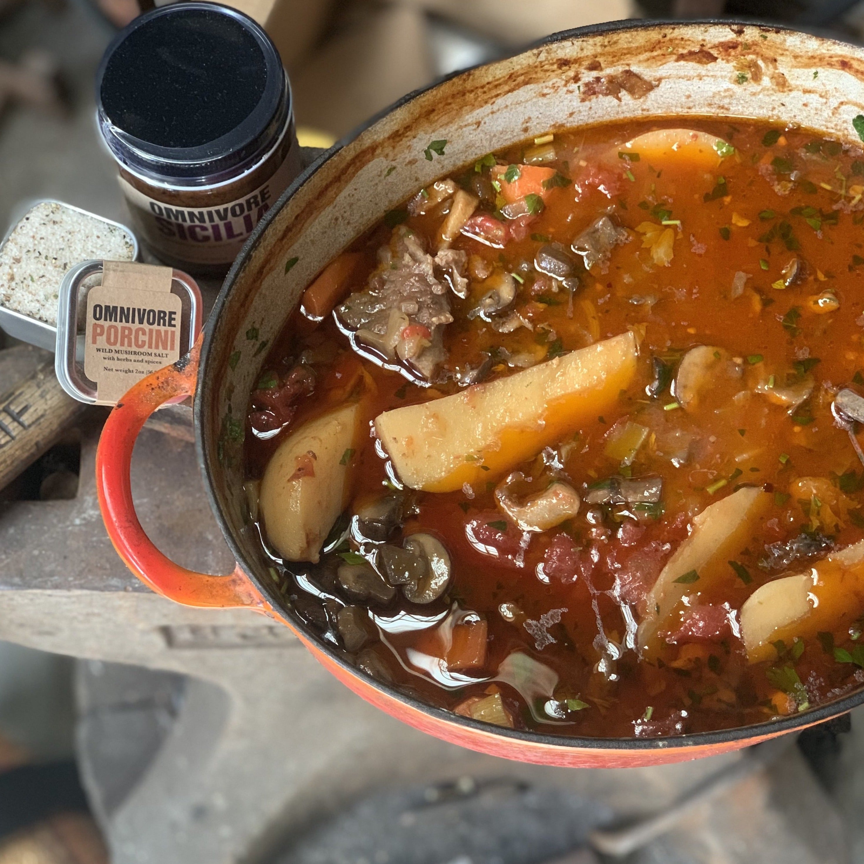 Omnivore Porcini Salt 2 oz. Tin - 6 Tins x 2 oz case by Farm2Me