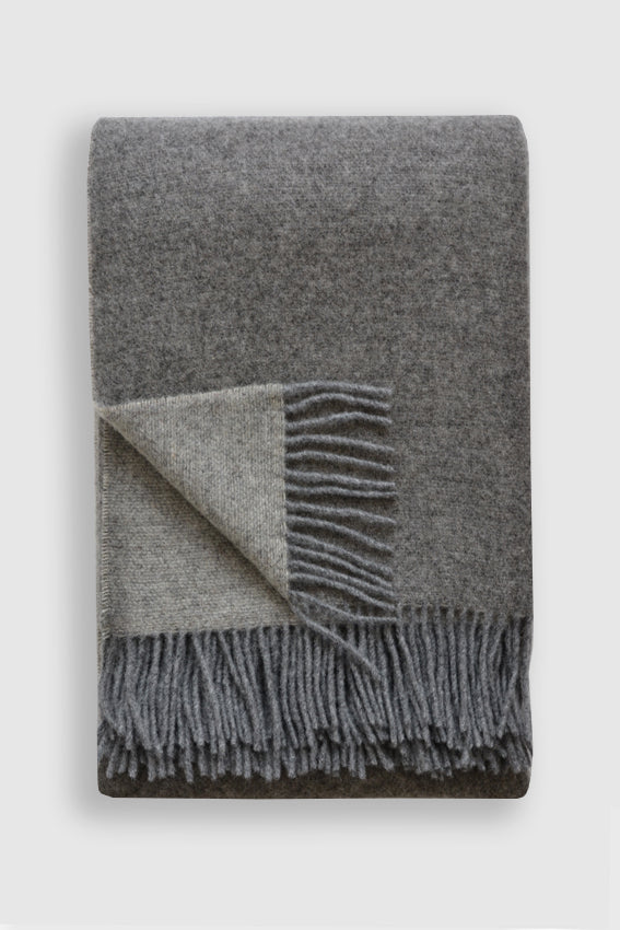 Trafalgar Double Sided Wool Throw by Linen Way