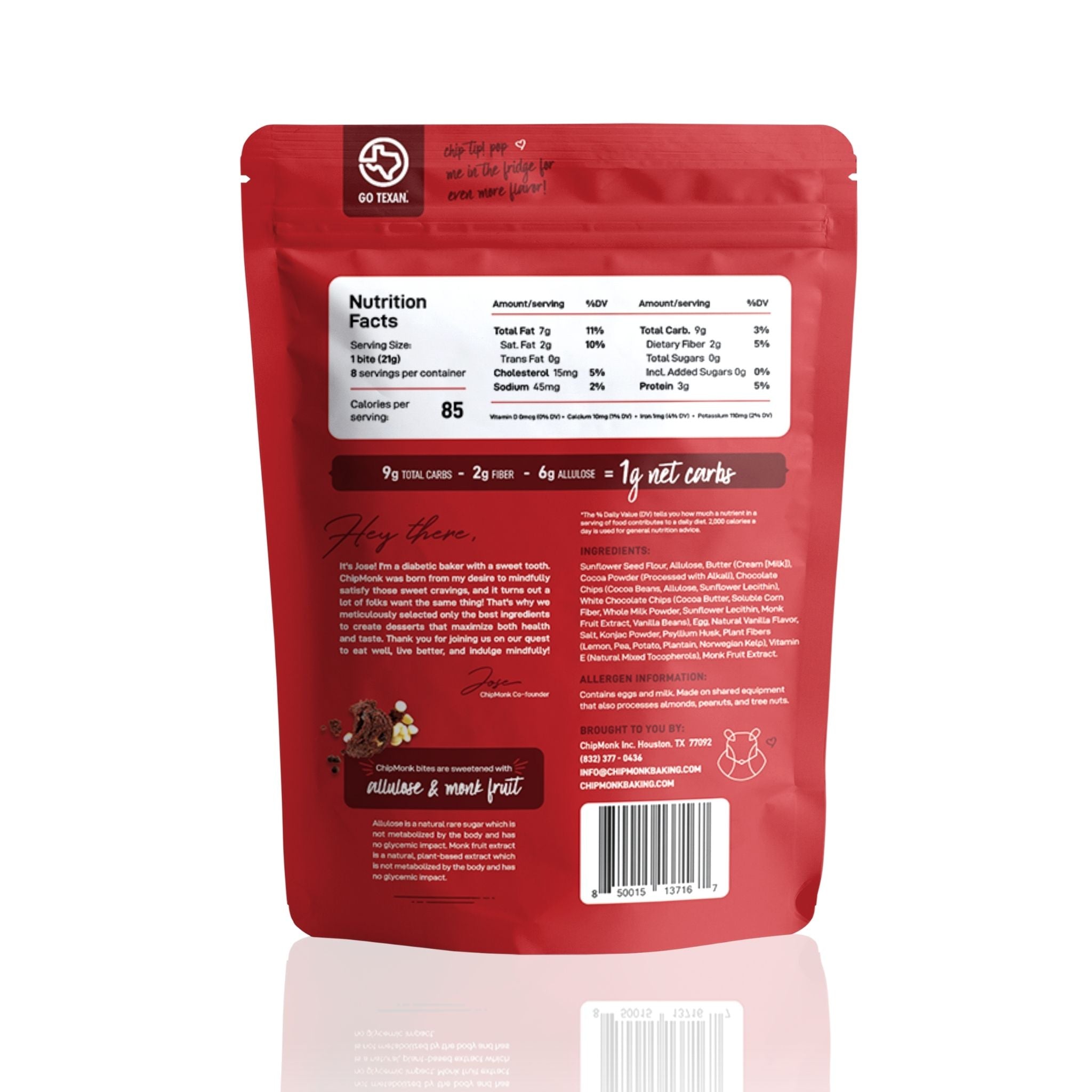 Red Velvet Keto Cookie Bites by ChipMonk Baking