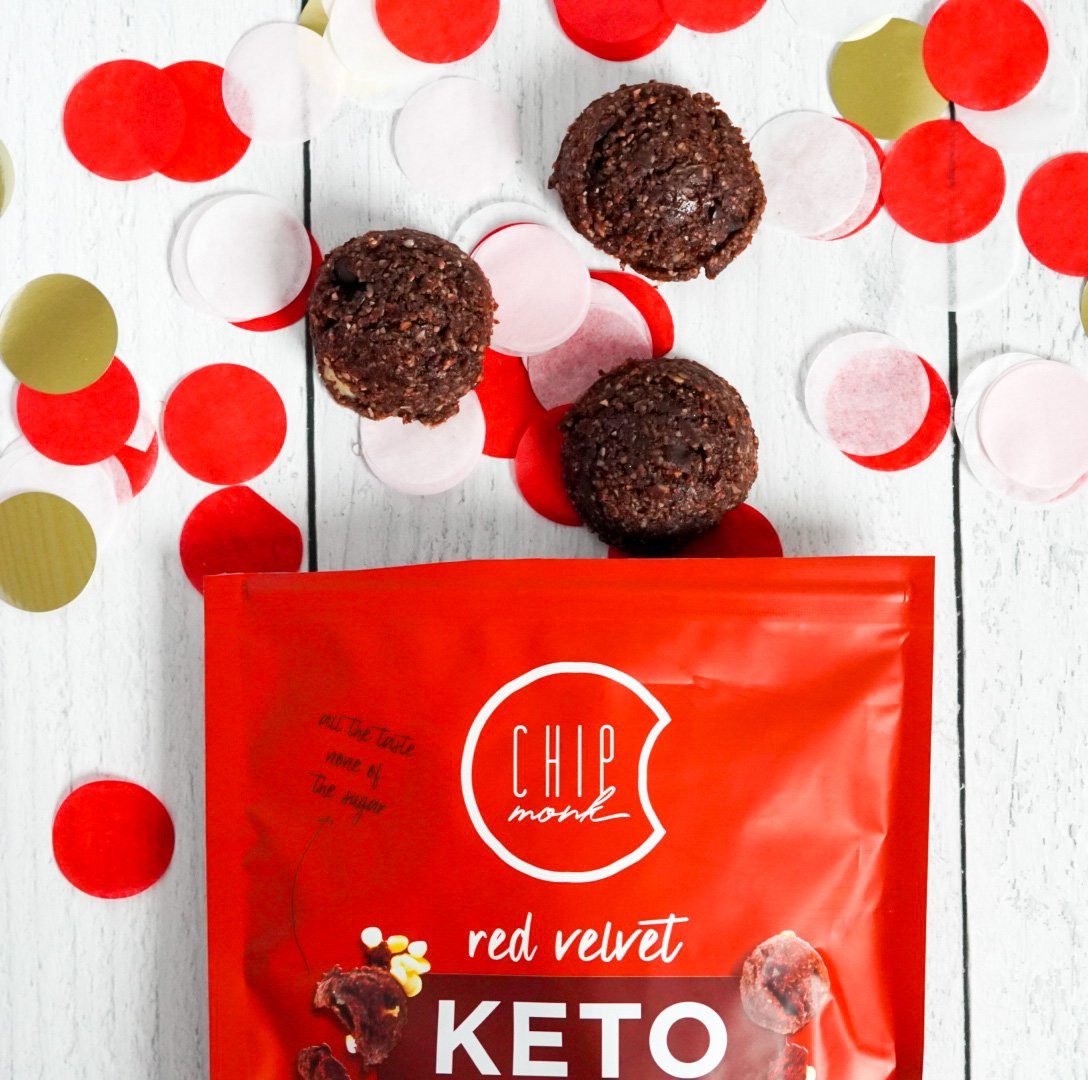 Red Velvet Keto Cookie Bites by ChipMonk Baking
