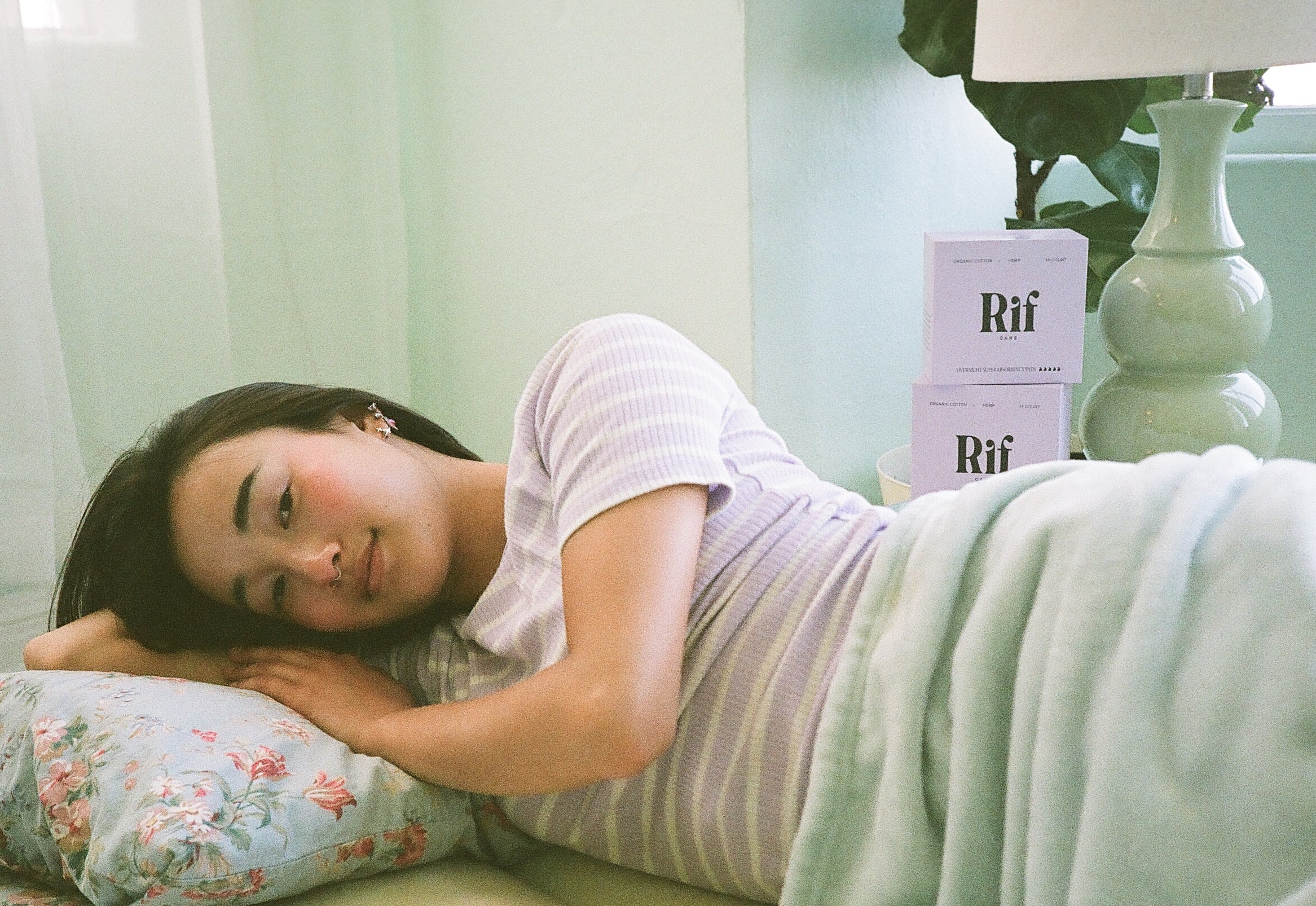 Organic Long Pads with wings - Night 3 pack Bundle by Rif care