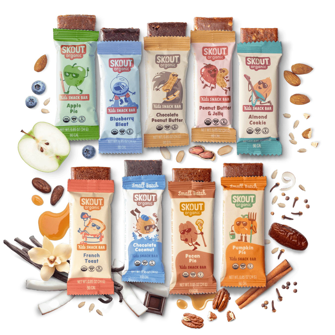Skout Organic Small Batch Kids Bar Variety Pack - 36 Pack by Skout Organic