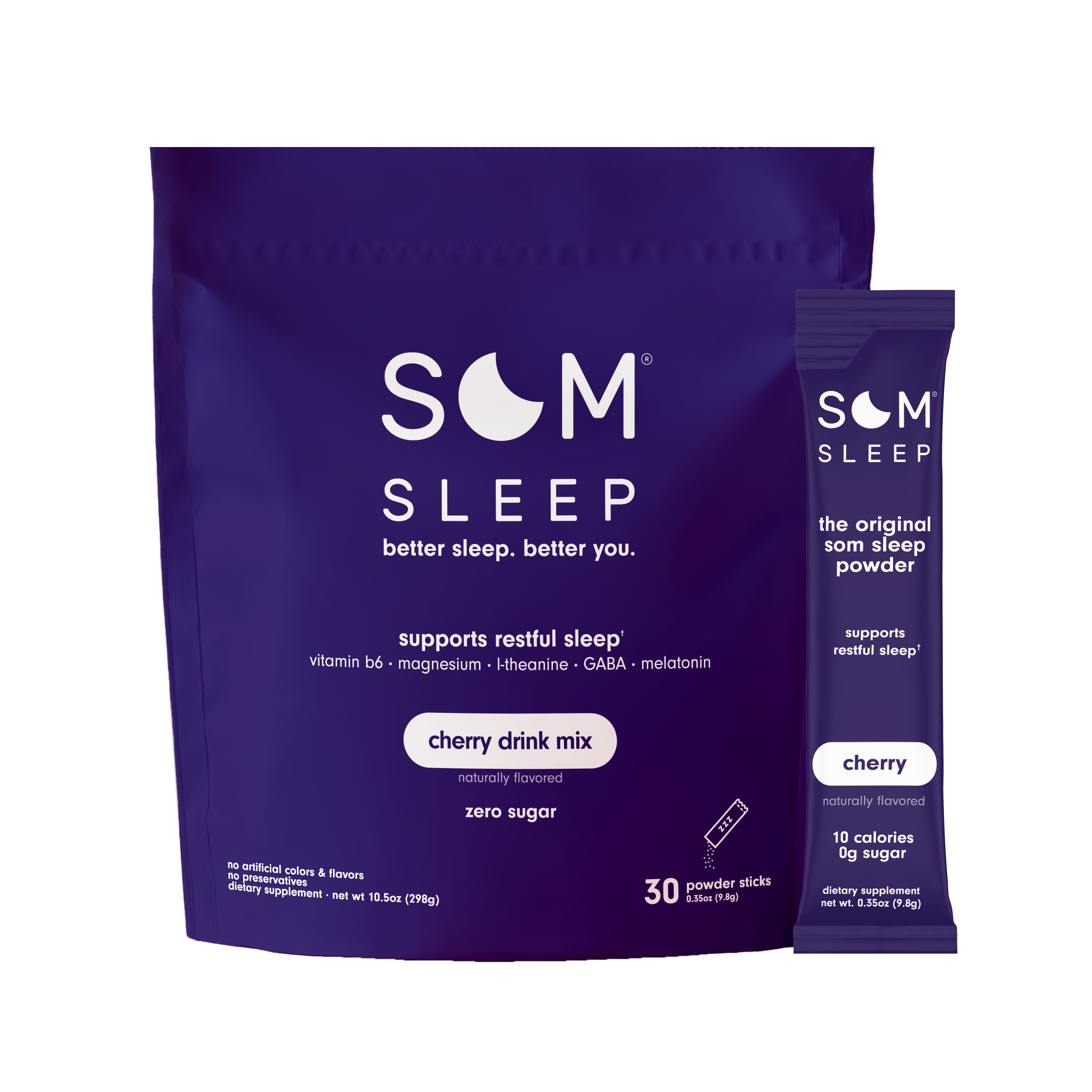 Som Sleep Recovery Formula: Nighttime Drink for Deep Sleep Support - Midnight Cherry