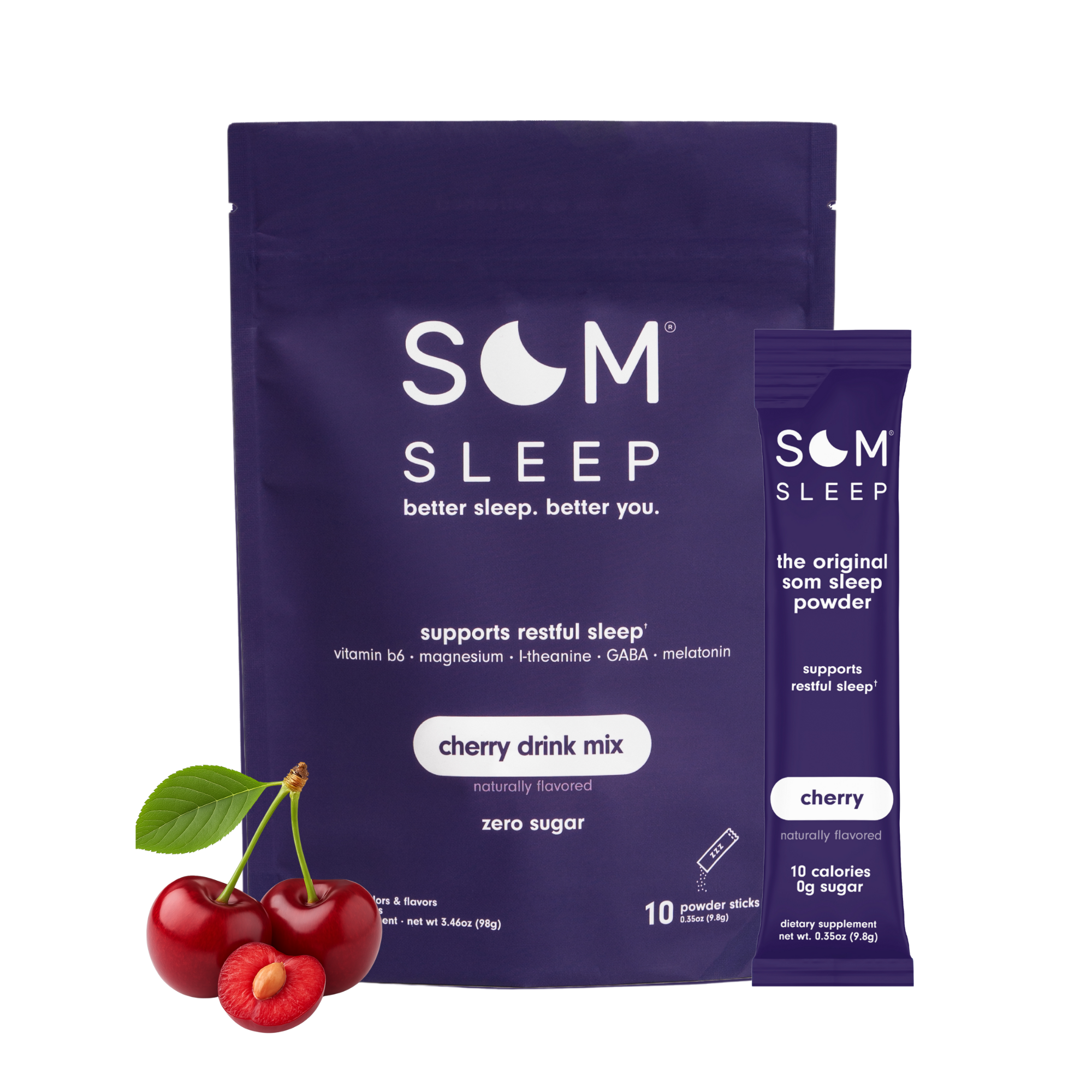Som Sleep Powder Drink Mix · Cherry