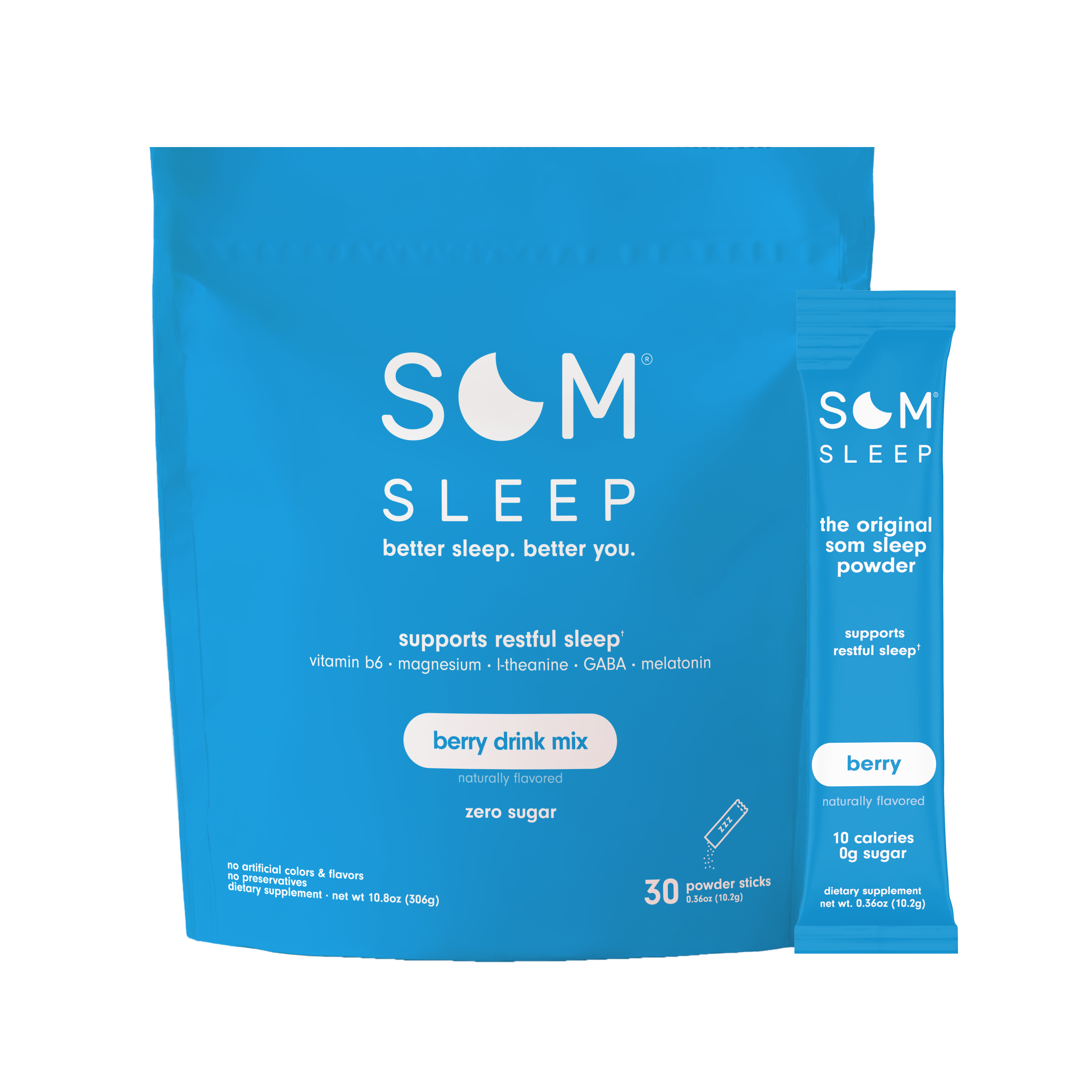 Som Sleep Powder Drink Mix · Berry
