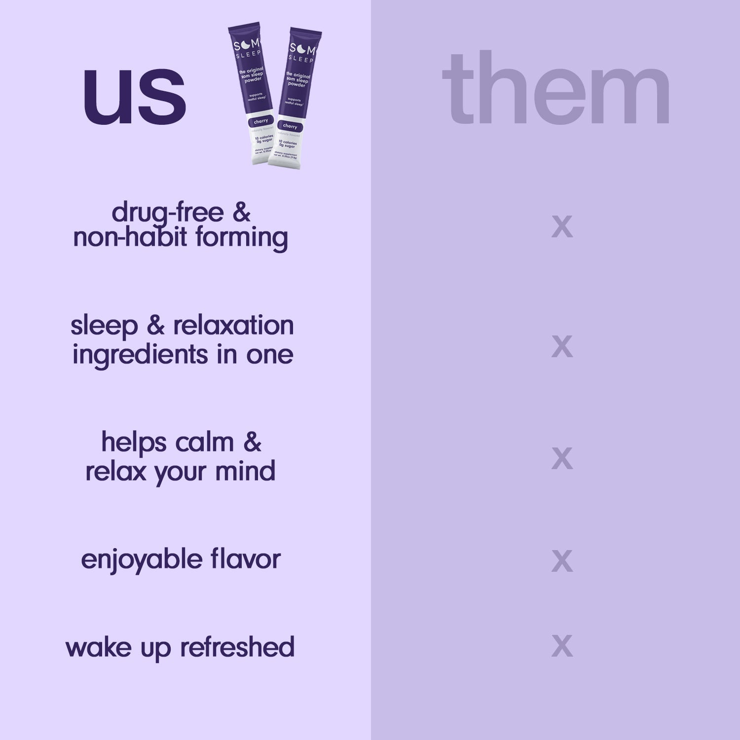 Som Sleep Powder Drink Mix · Cherry