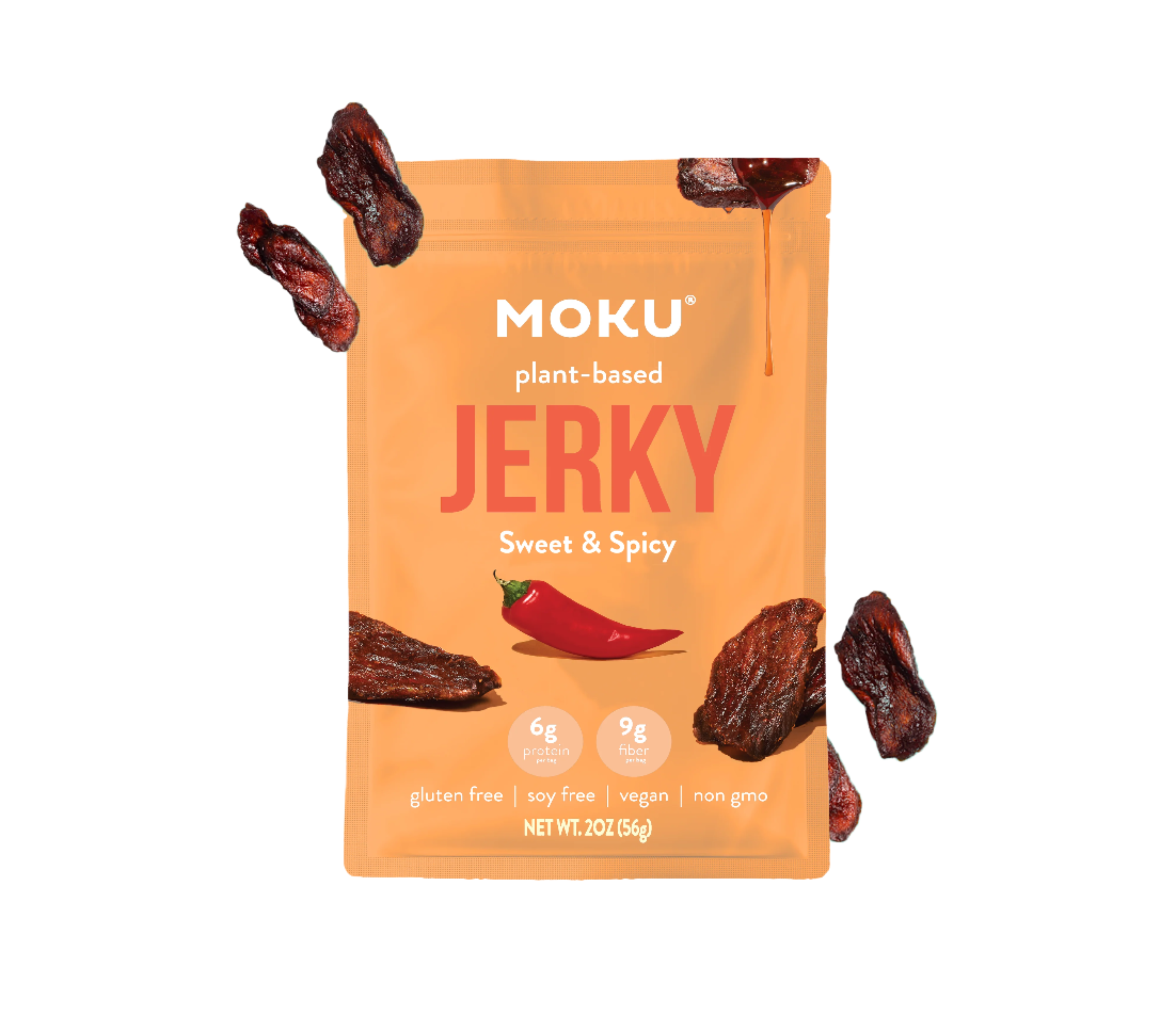 Sweet & Spicy Mushroom Jerky by Moku Foods