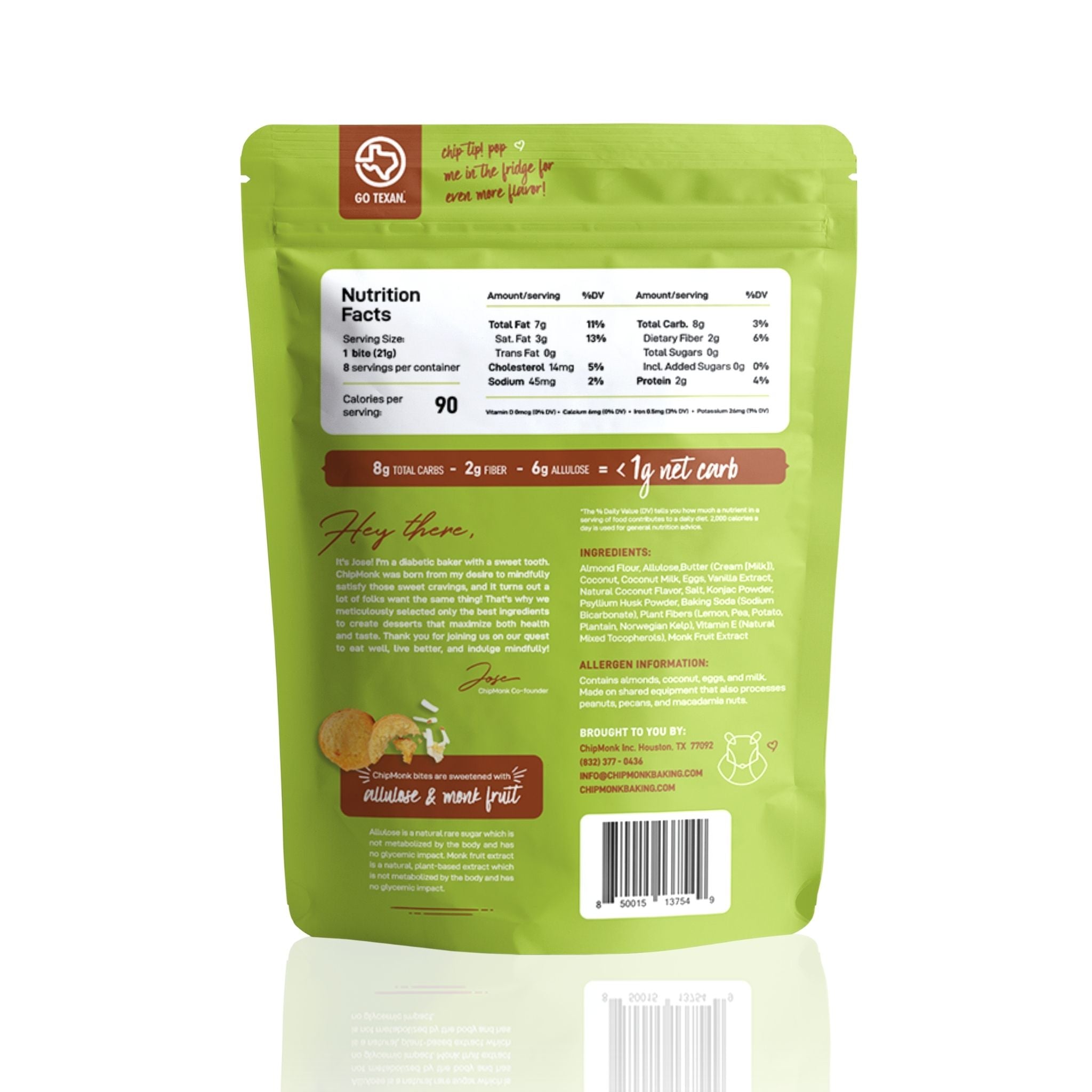 Toasted Coconut Keto Cookie Bites by ChipMonk Baking