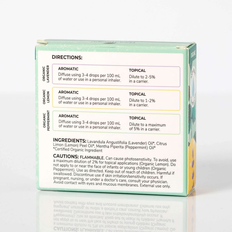 Top 3 Organic Singles Set by Plant Therapy