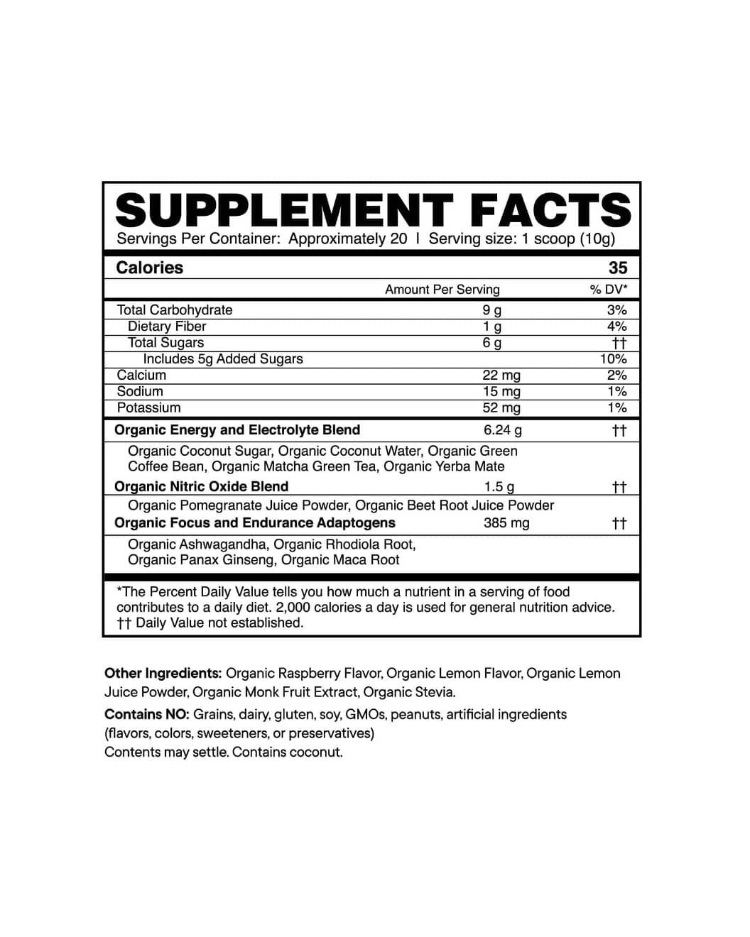 Organic Pre-Workout Powder