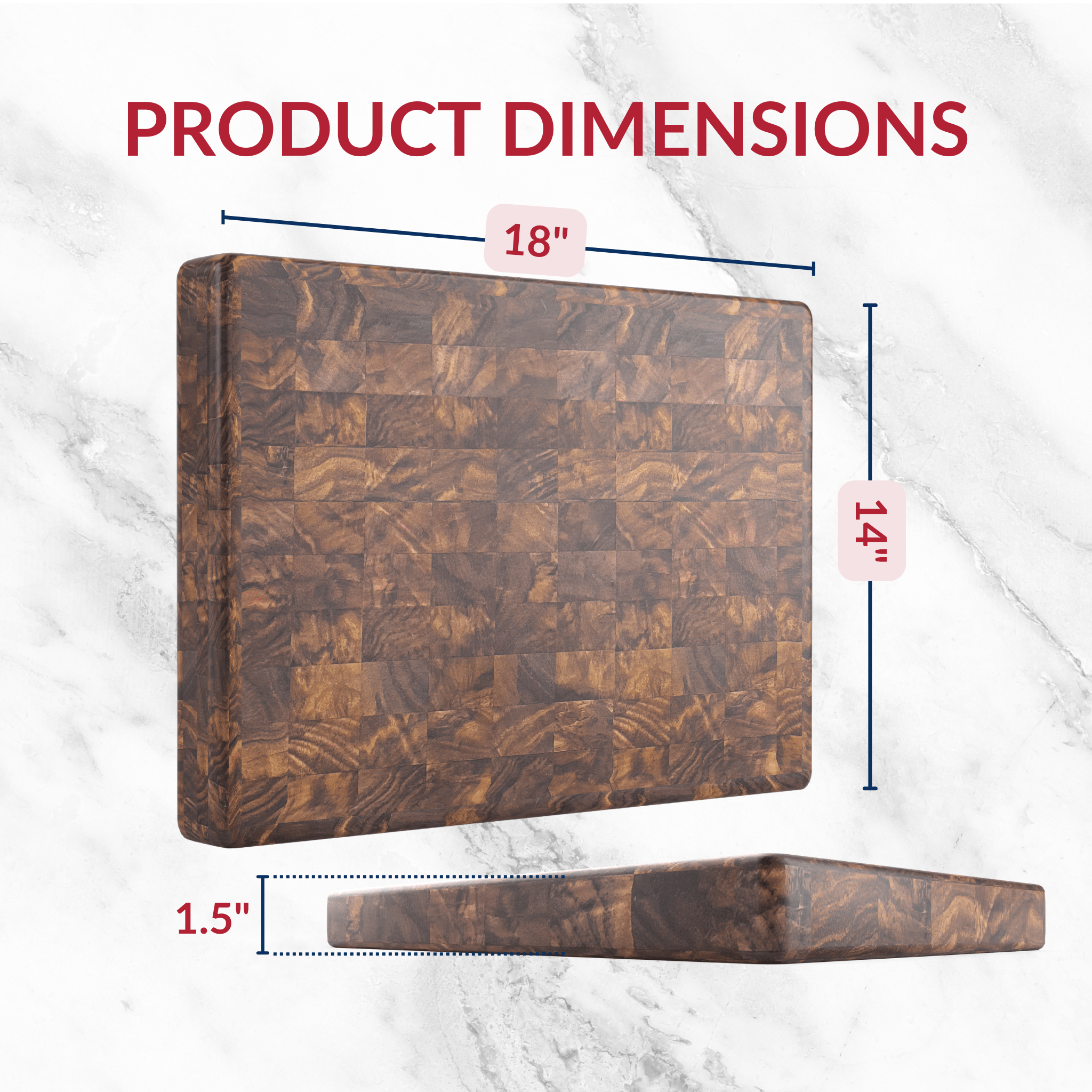 Medium End Grain Walnut Wood Butcher Block by Virginia Boys Kitchens