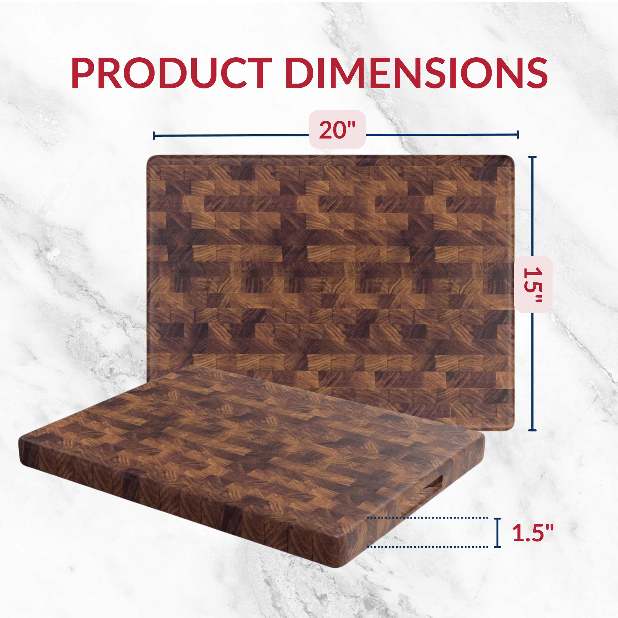 LARGE END GRAIN WALNUT WOOD BUTCHER BLOCK by Virginia Boys Kitchens