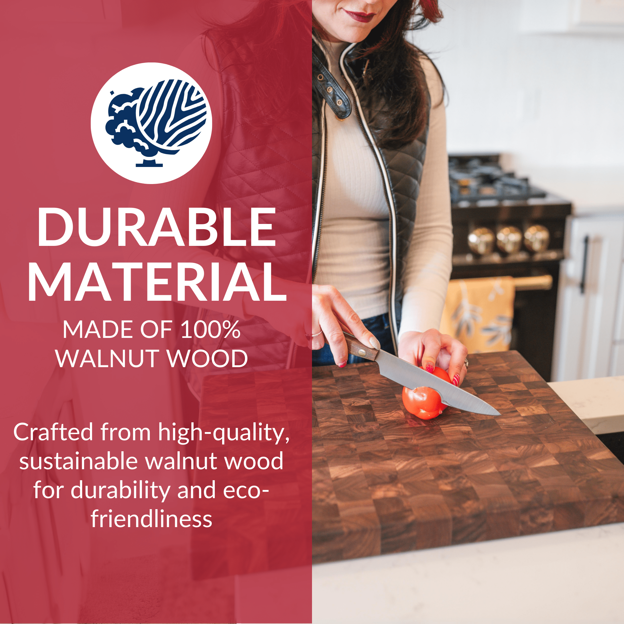 Extra Large Walnut Wood End Grain Cutting Board by Virginia Boys Kitchens