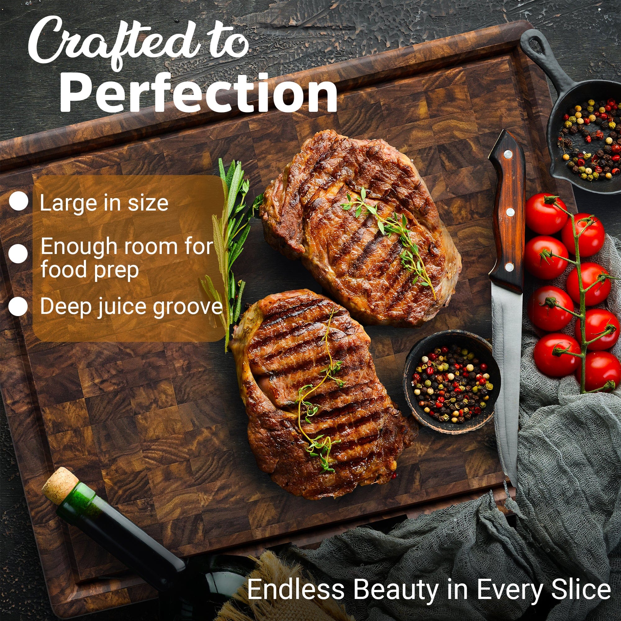 Extra Large Walnut Wood End Grain Cutting Board by Virginia Boys Kitchens