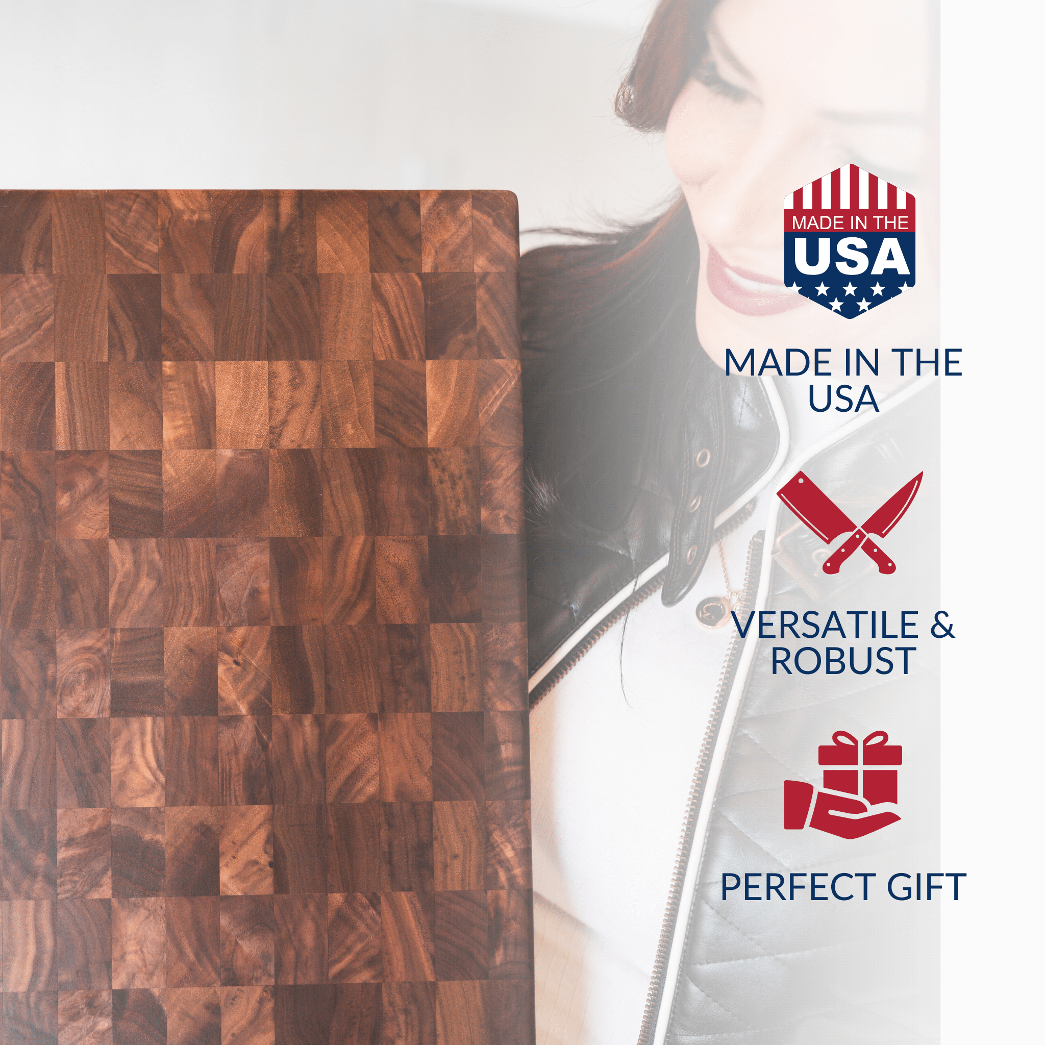 Extra Large Walnut Wood End Grain Cutting Board by Virginia Boys Kitchens