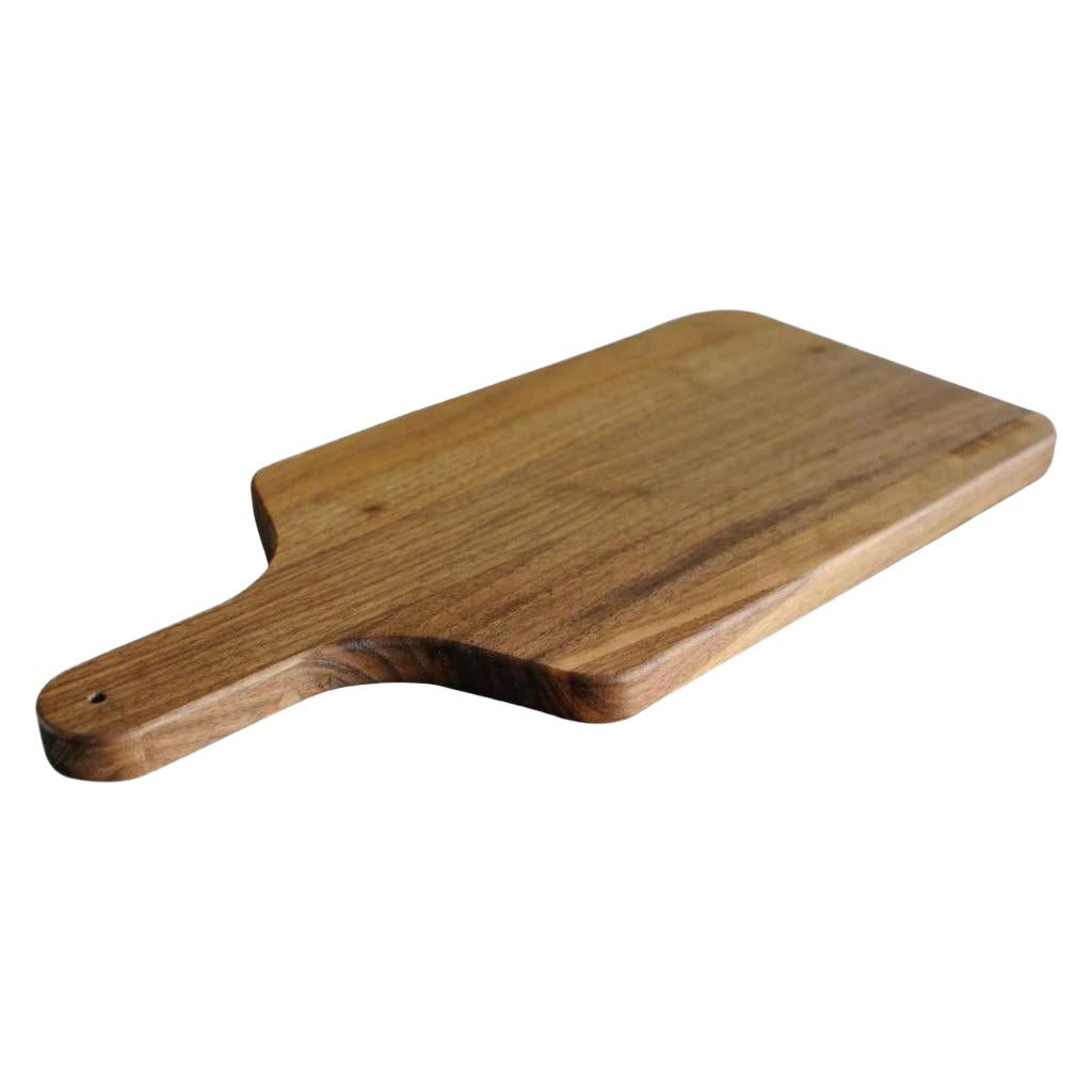 8 x 17 Walnut Cutting Board and Charcuterie Paddle with Handle by Virginia Boys Kitchens
