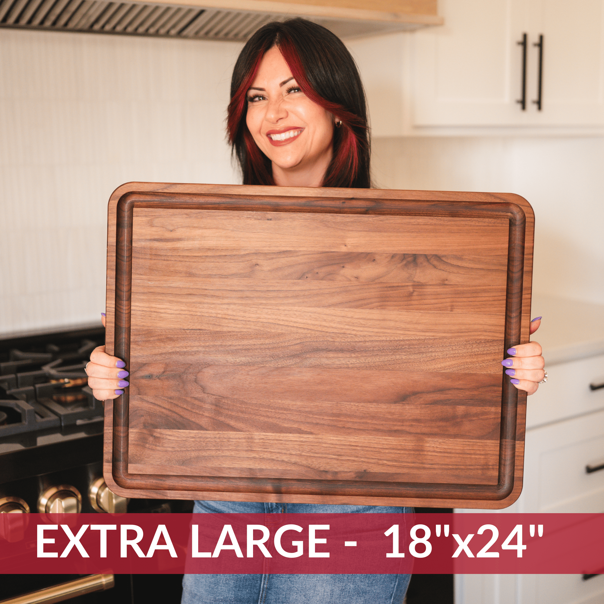 Extra Large Walnut Wood Cutting Board by Virginia Boys Kitchens