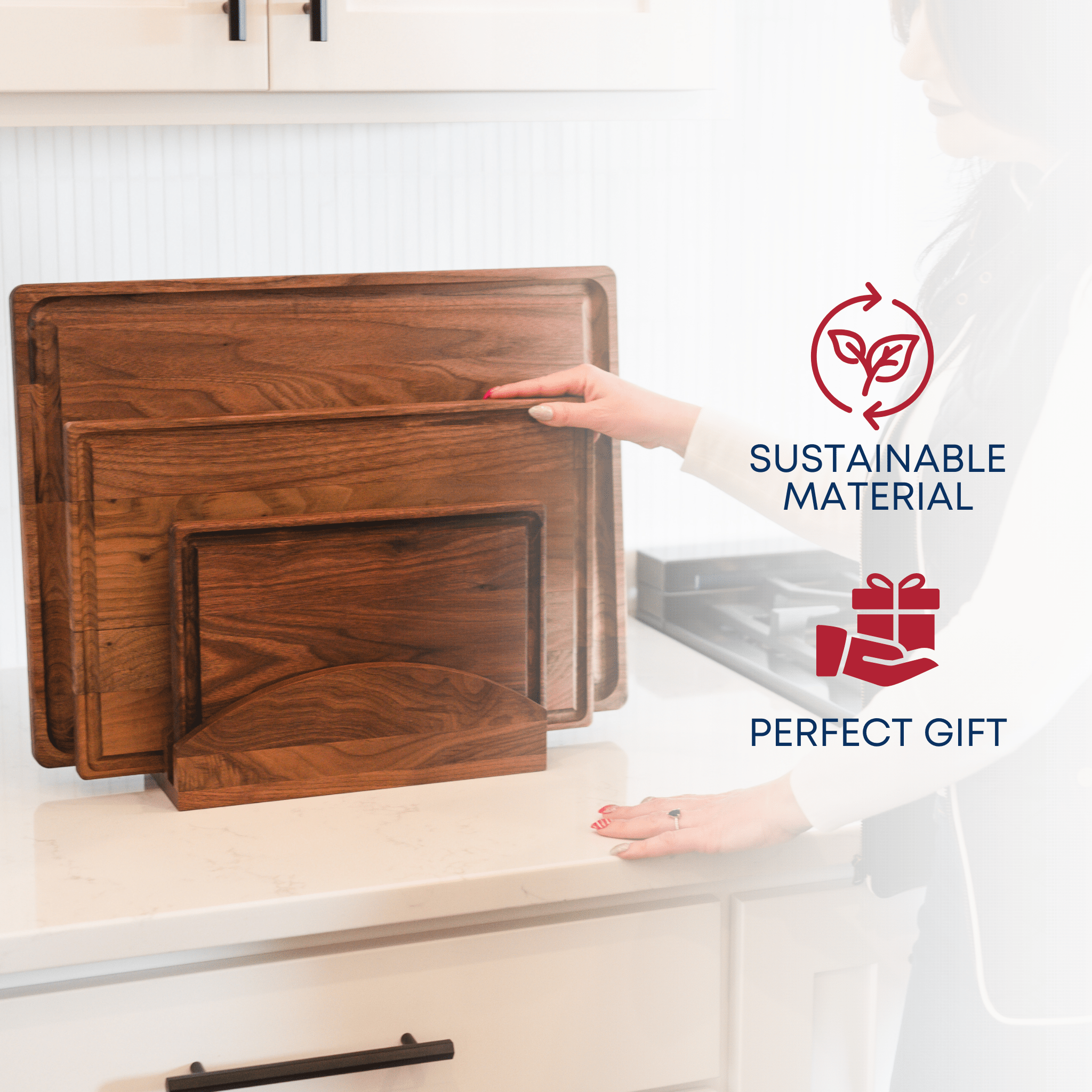 Extra Large Walnut Wood Cutting Board by Virginia Boys Kitchens